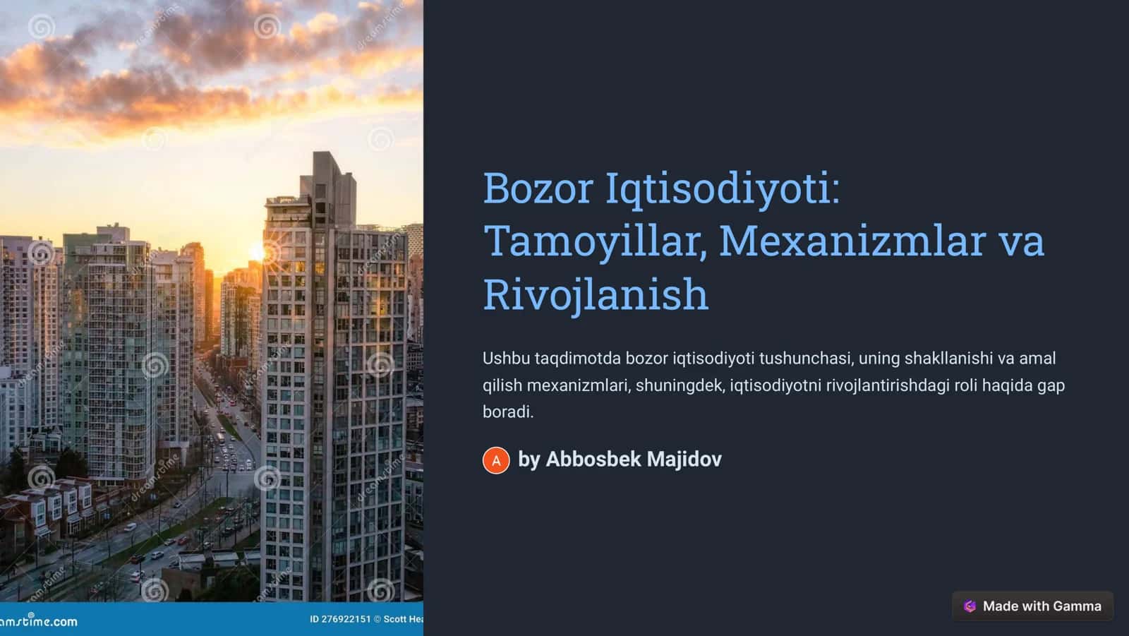 Bozor Iqtisodiyoti 1