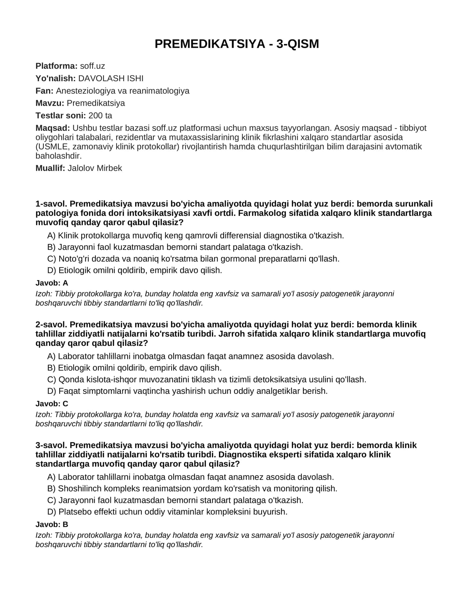 PREMEDIKATSIYA - 3-QISM 1