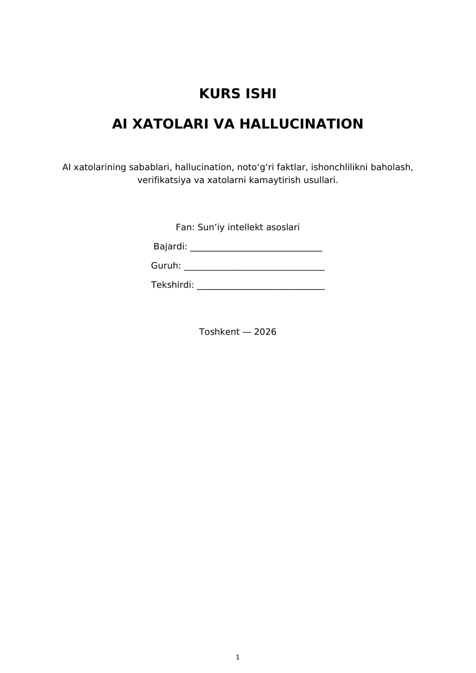 AI XATOLARI VA HALLUCINATION 1
