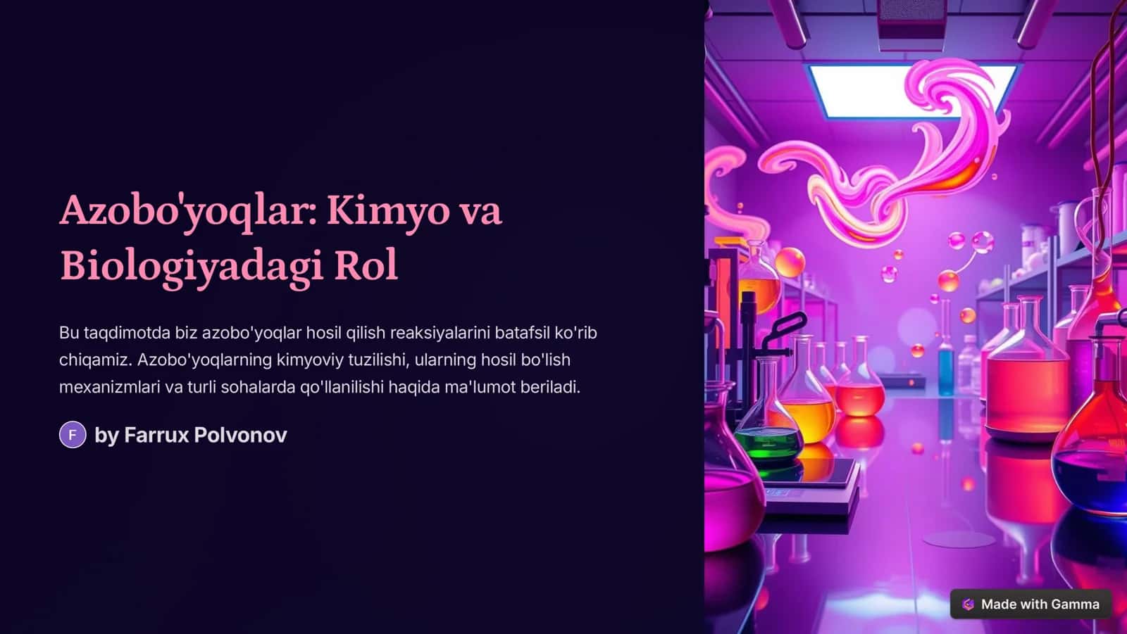 Azobo'yoqlar: Kimyo va Biologiyadagi Rol 1