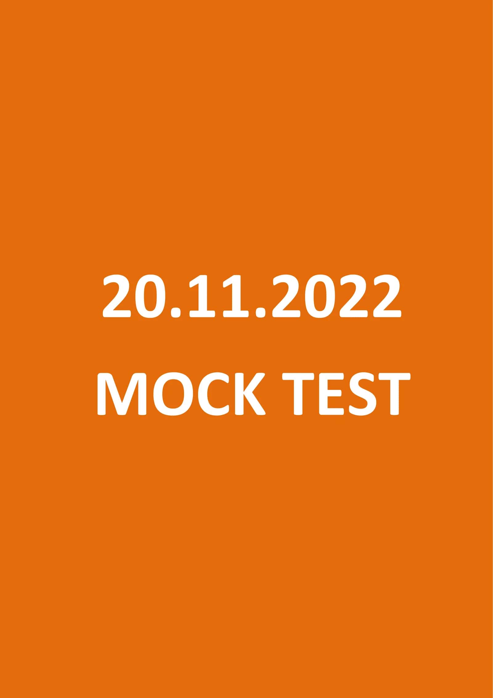MOCK TEST 1