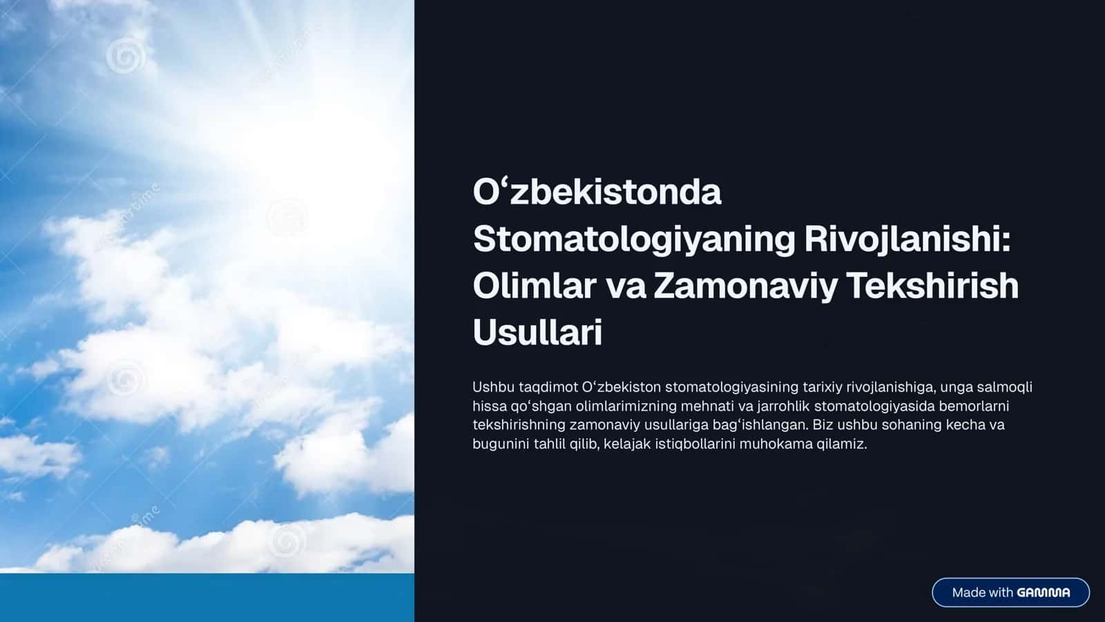 Oʻzbekistonda stomatologiya rivojlanishi 1