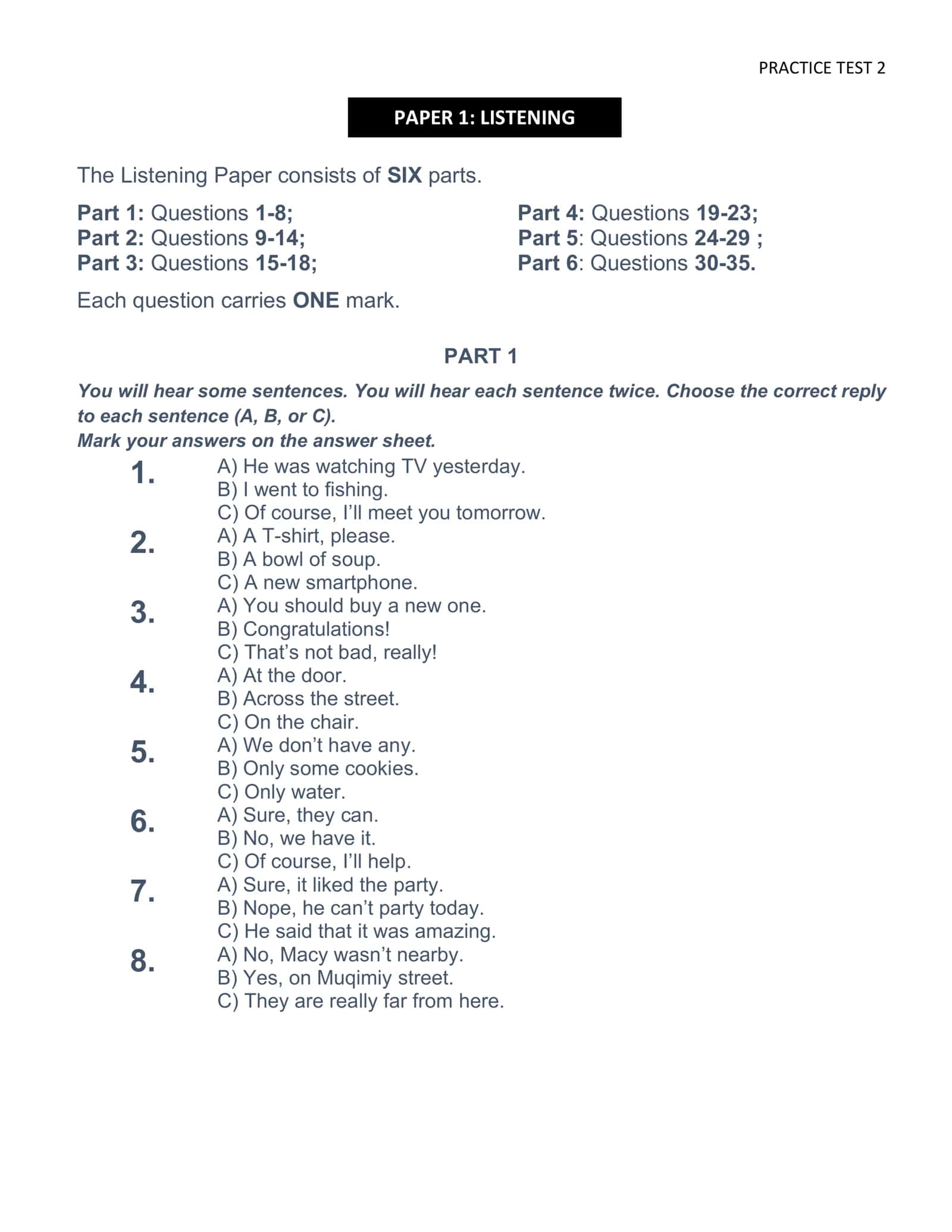 PRACTICE TEST 2 1