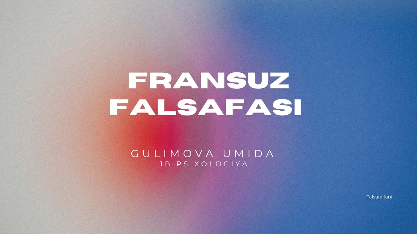 Fransuz falsafasi 1