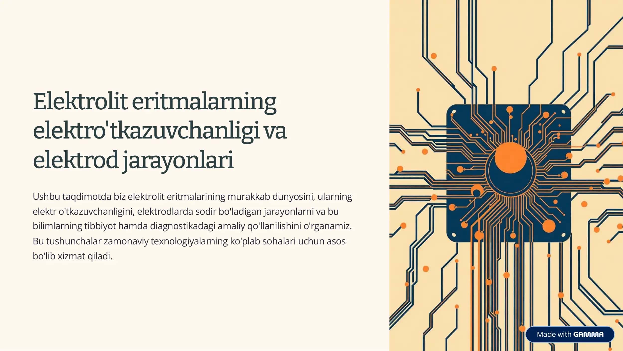 Elektrolit eritmalarning elektro'tkazuvchanligi va elektrod jarayonlari 1