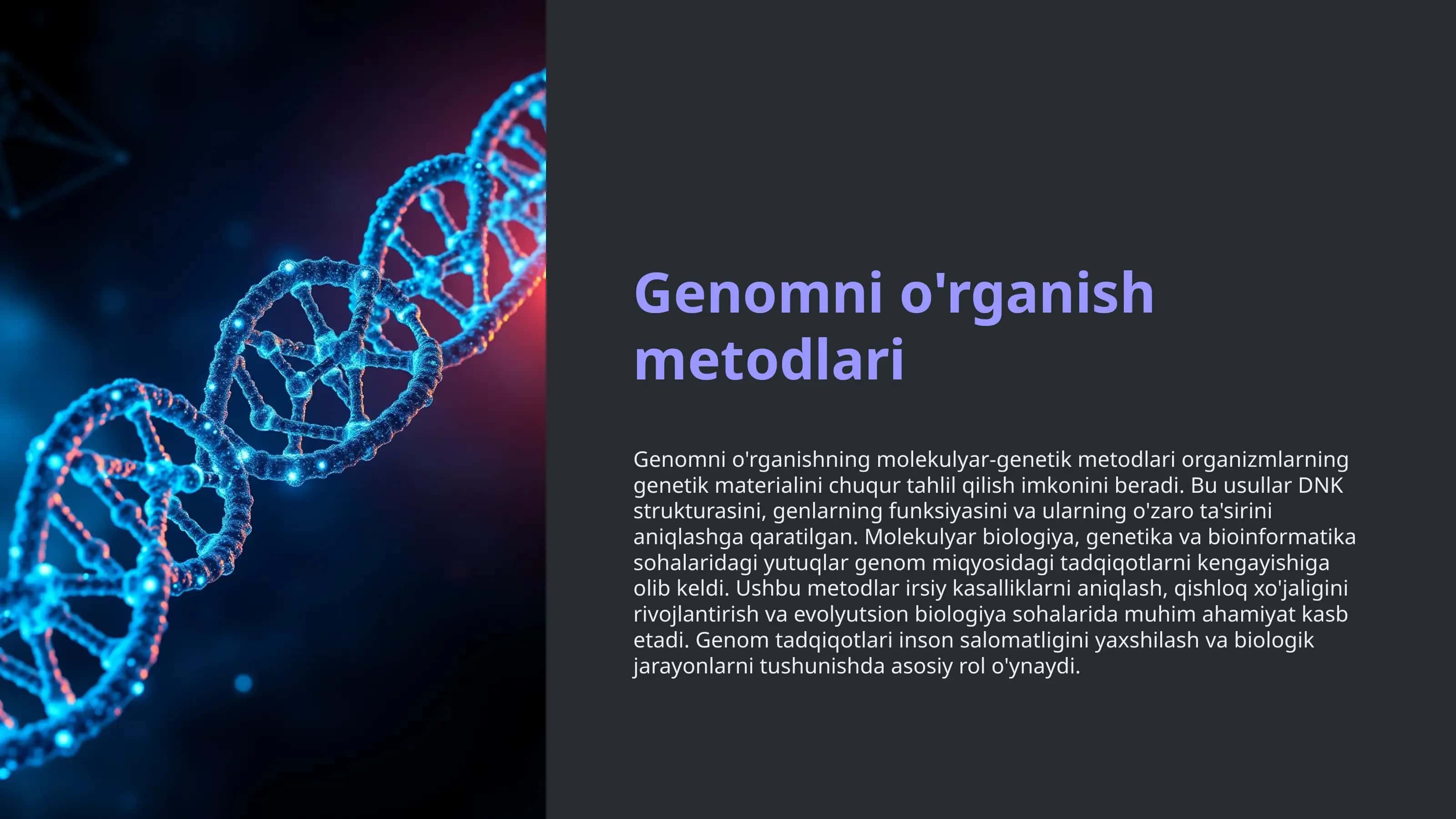 Genomni o'rganish 1