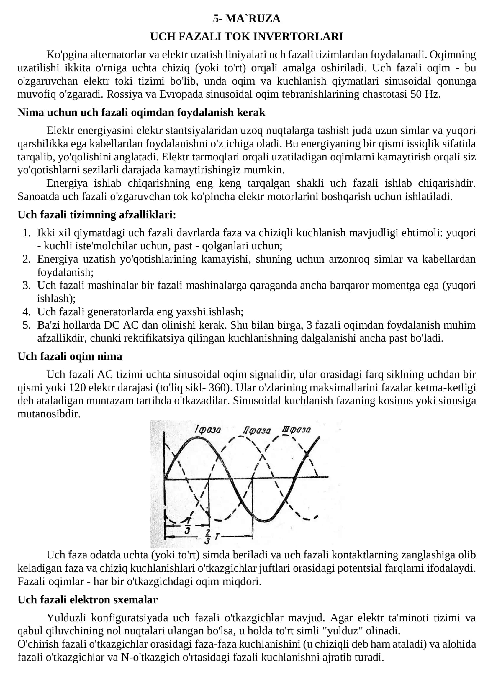 Uch Fazali Tok Invertorlari 1