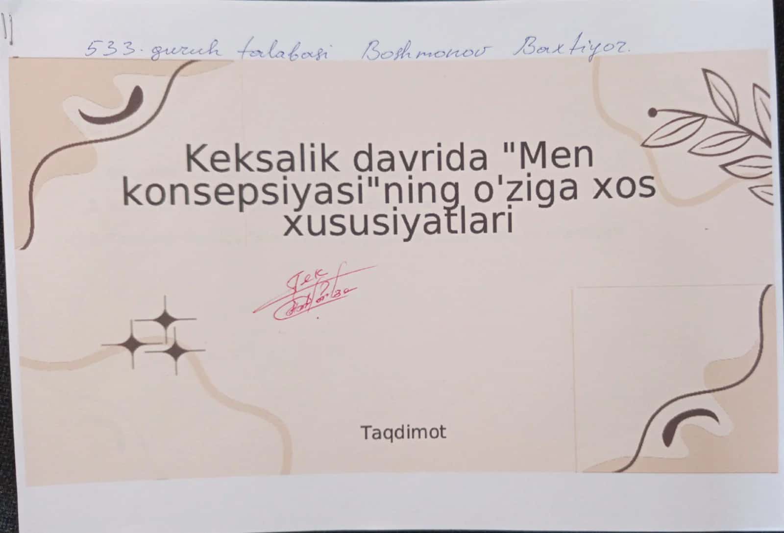 keksalik davrida ' mwn konsepsiyaman ' 1