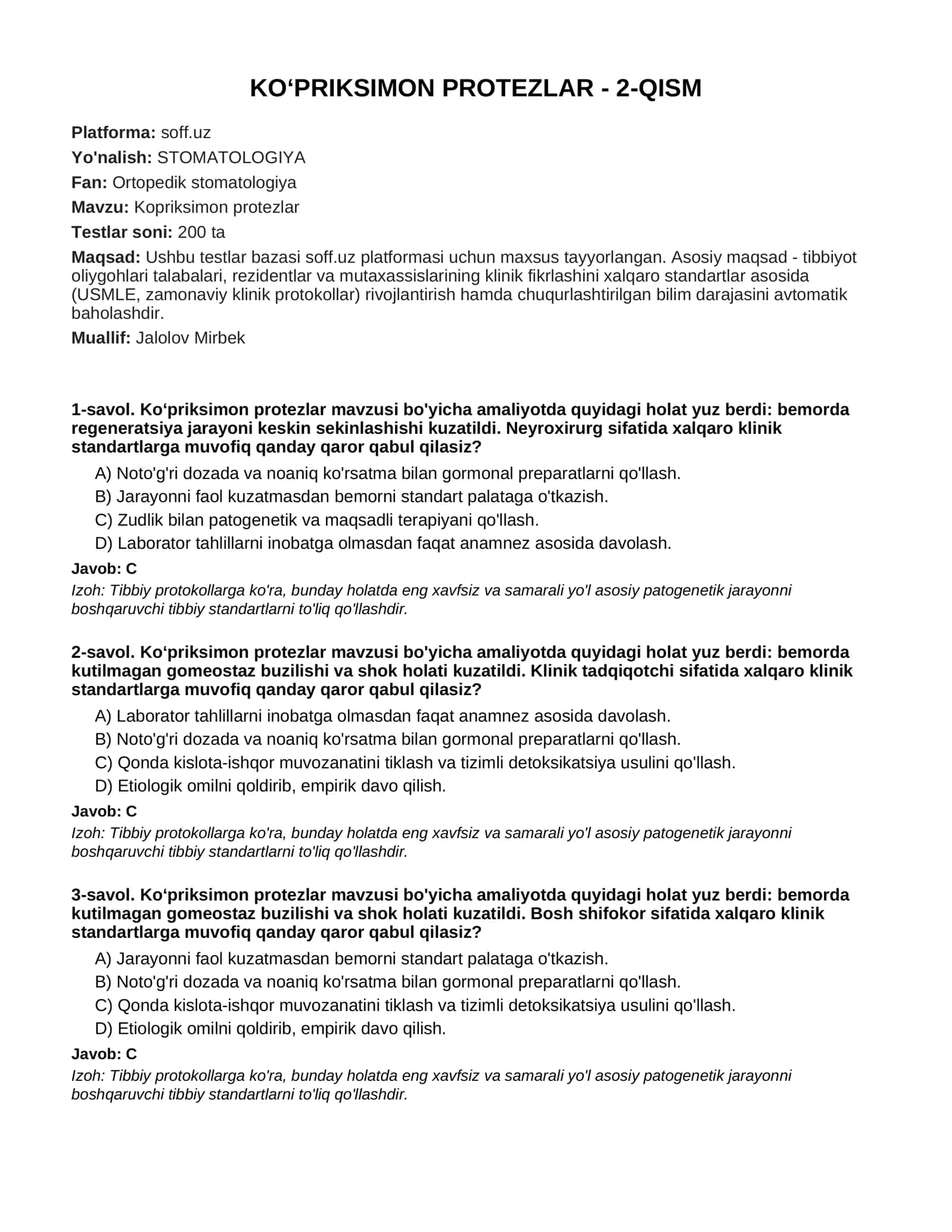 KO‘PRIKSIMON PROTEZLAR - 2-QISM 1