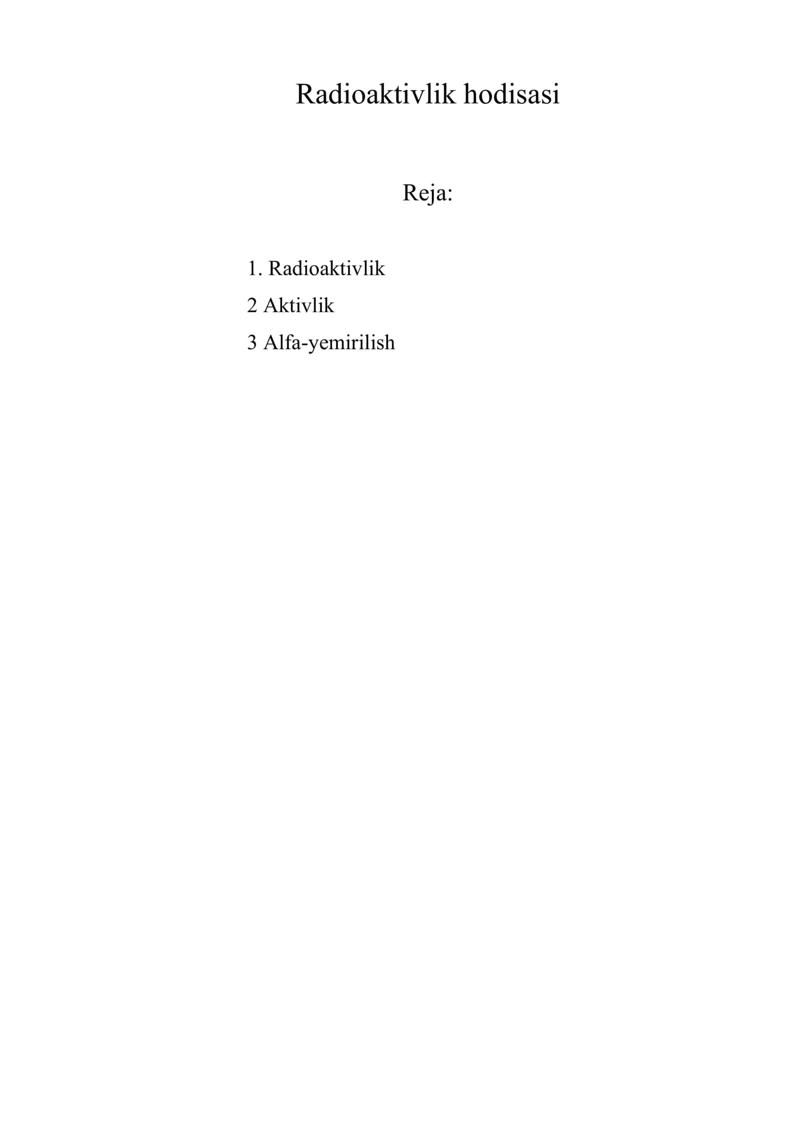 Radioaktivlik hodisasi 1