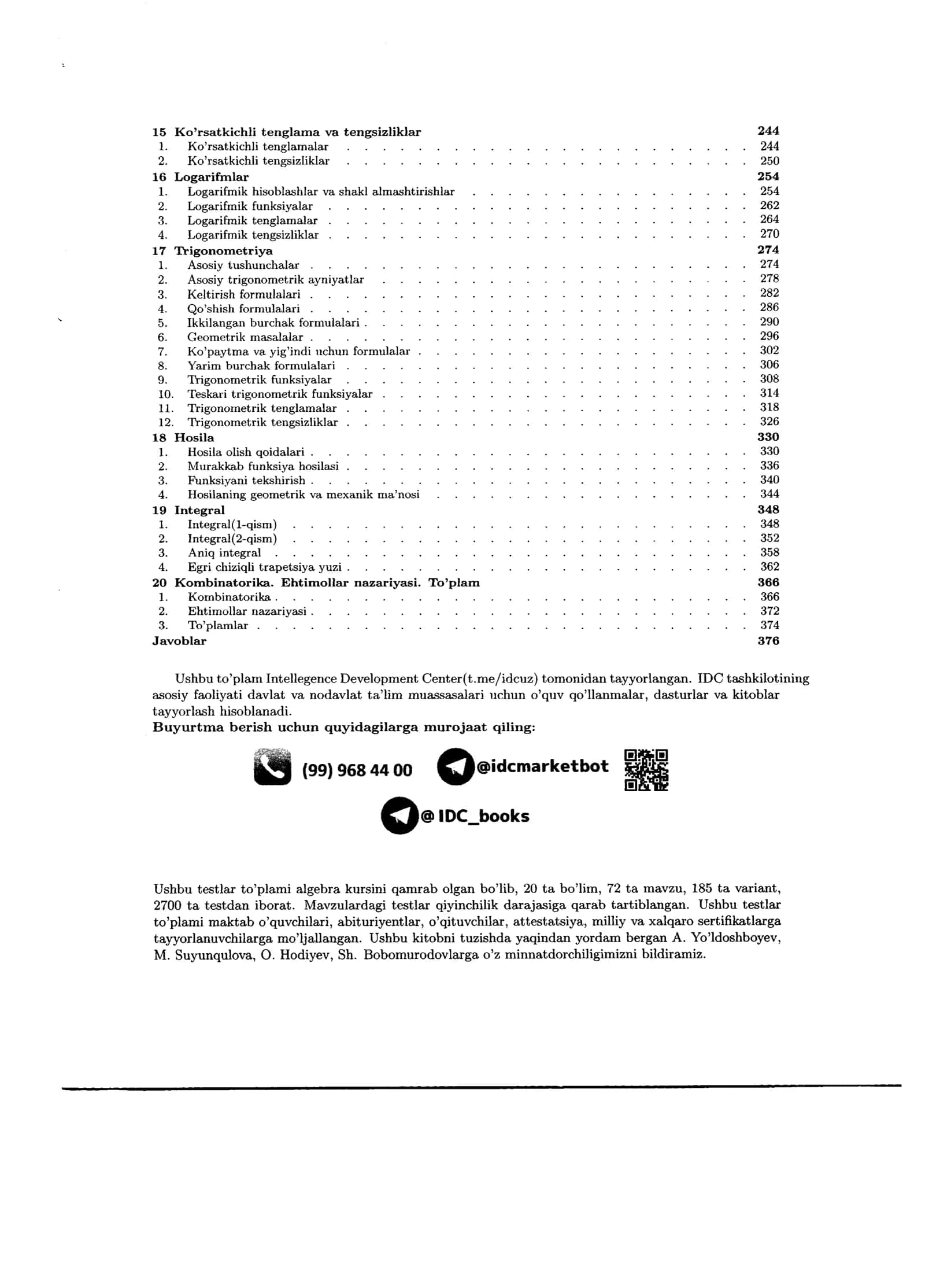 Matematika Mavzulashtirilgan 1