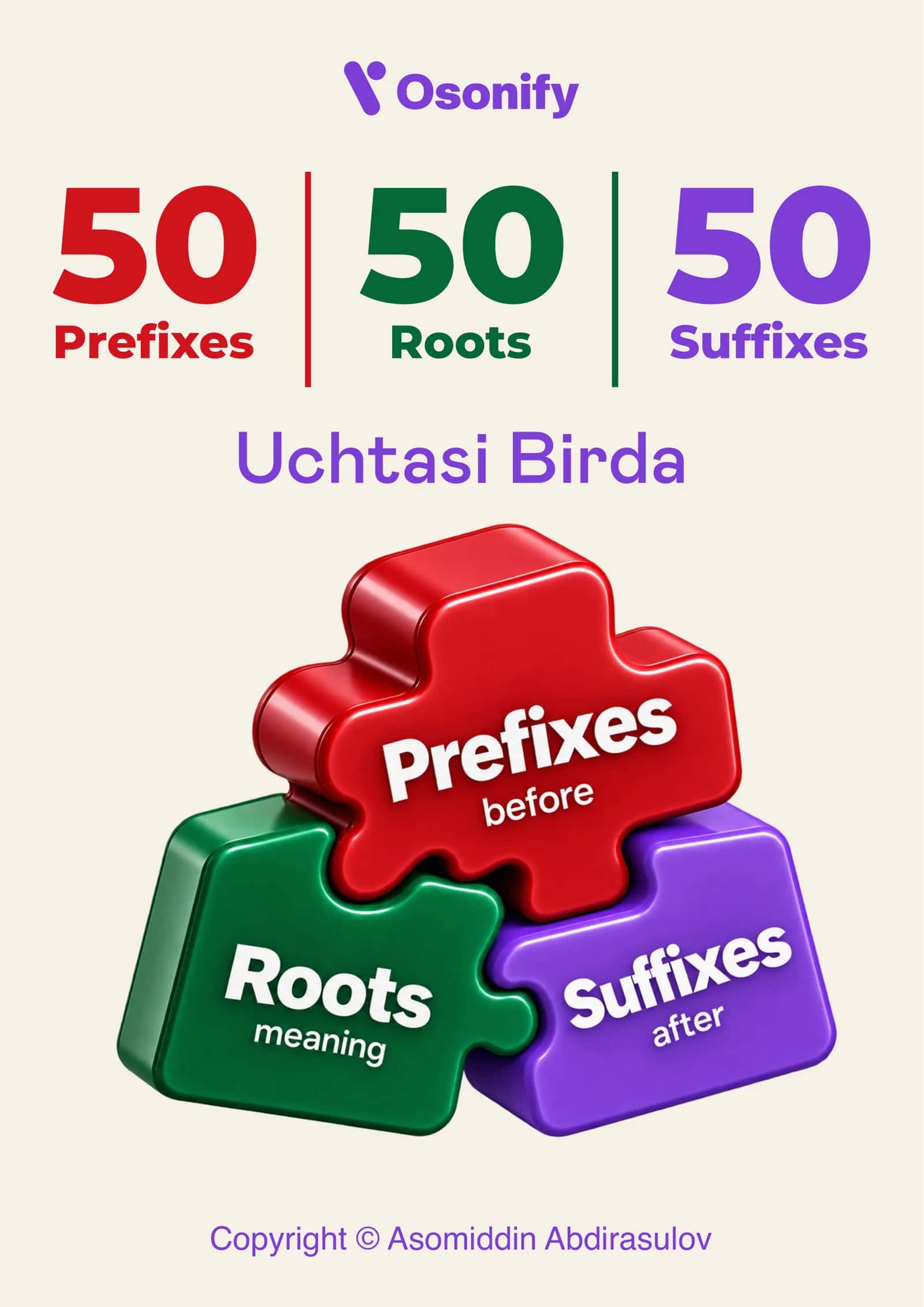 🧩 Osonify English Word Builder — 3 in 1 1