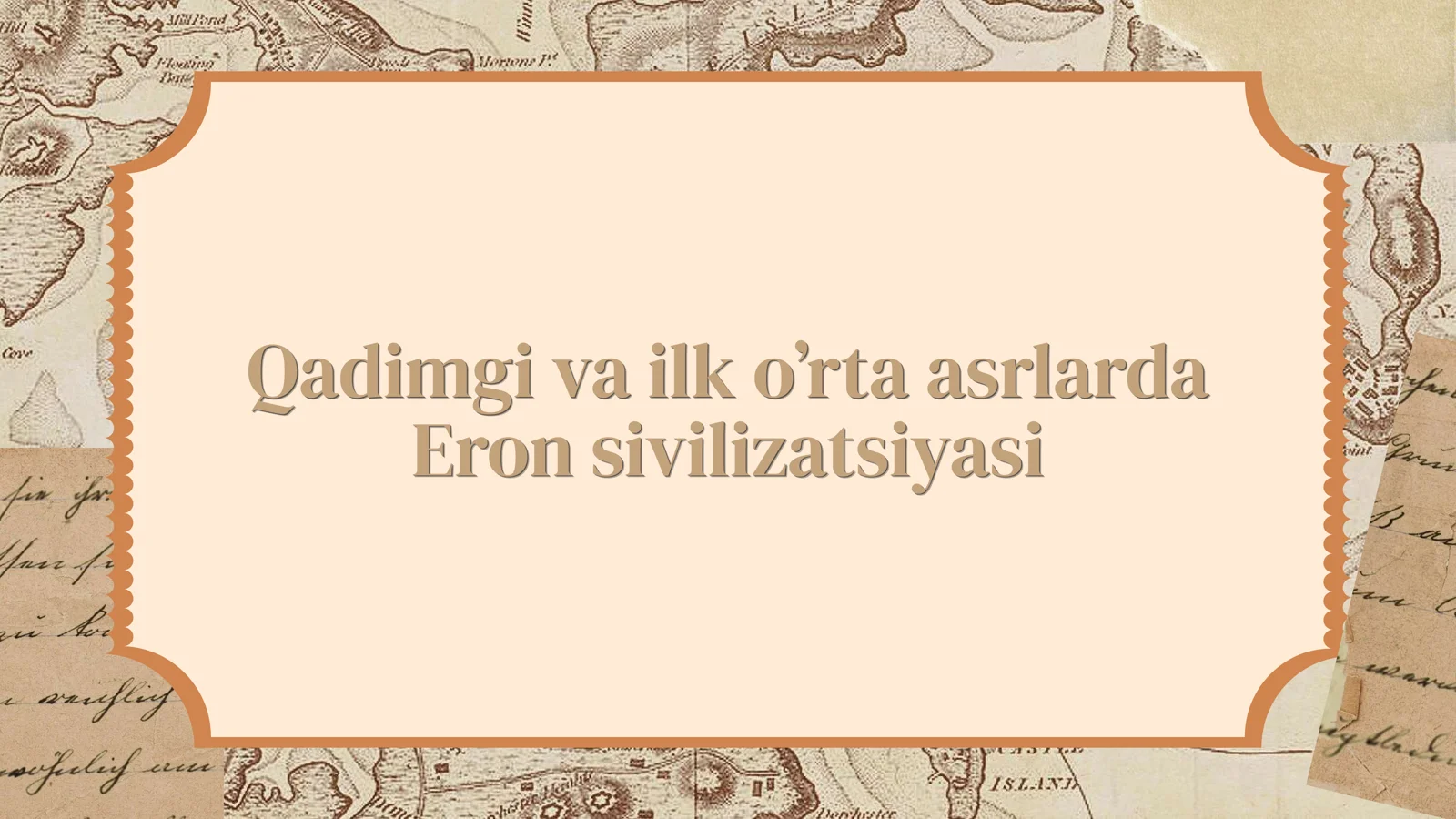 Qadimgi va ilk o’rta asrlarda 1