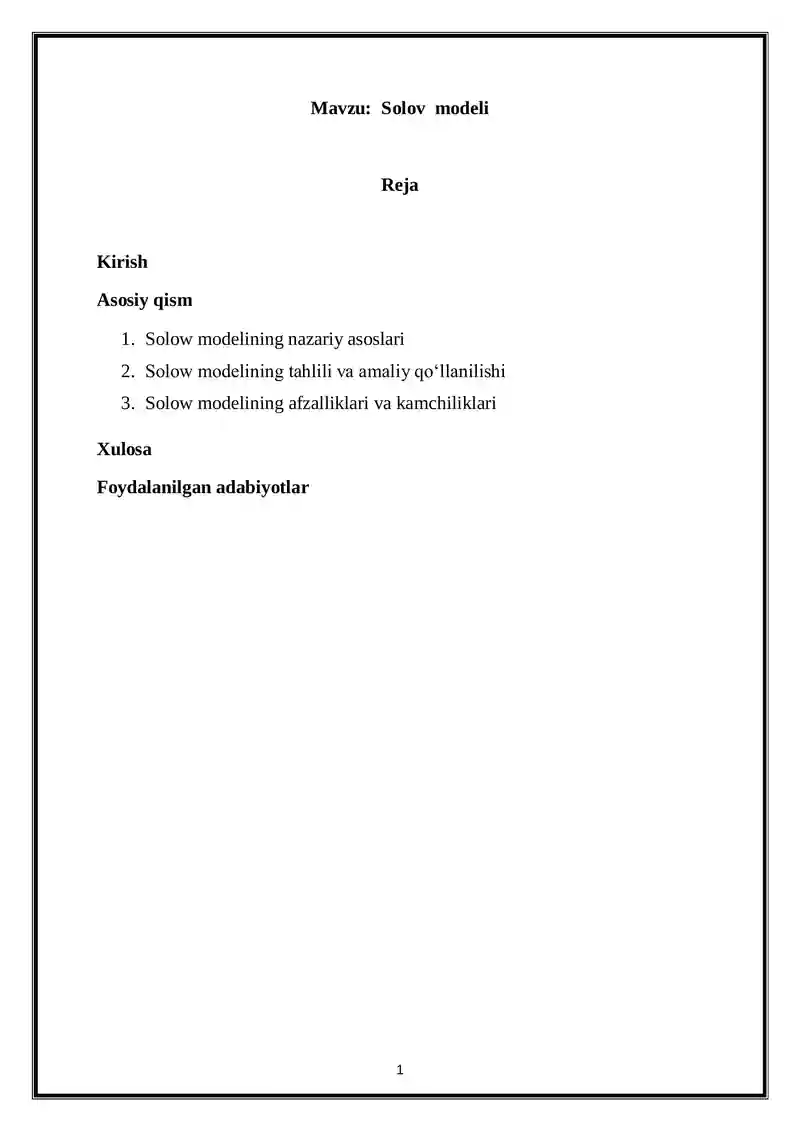 Solov modeli