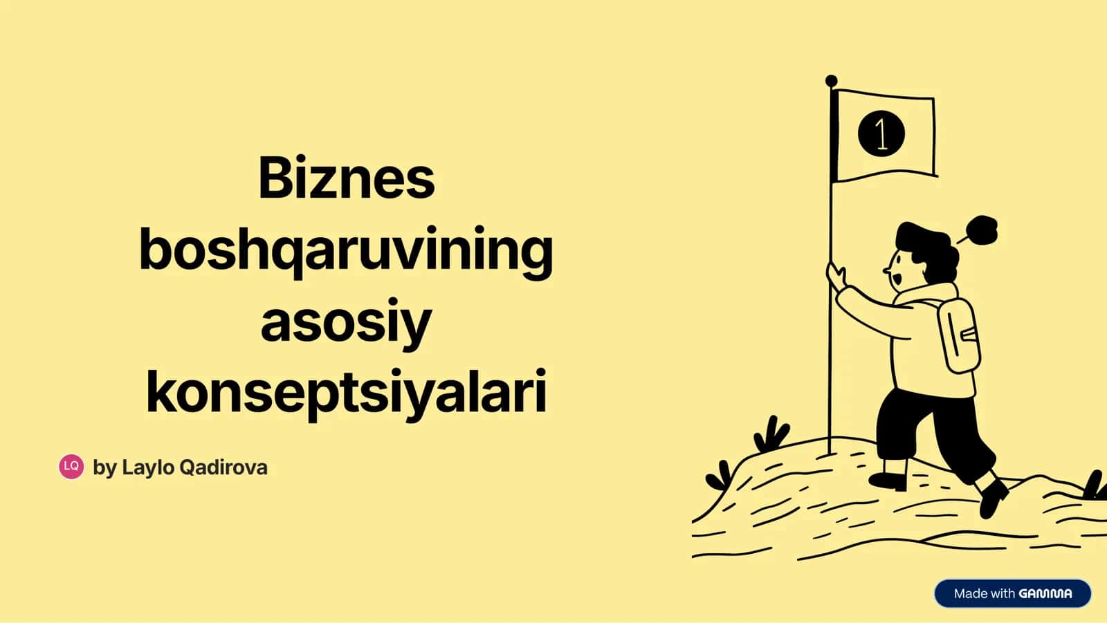 Biznesni Boshqarish Asoslari 1