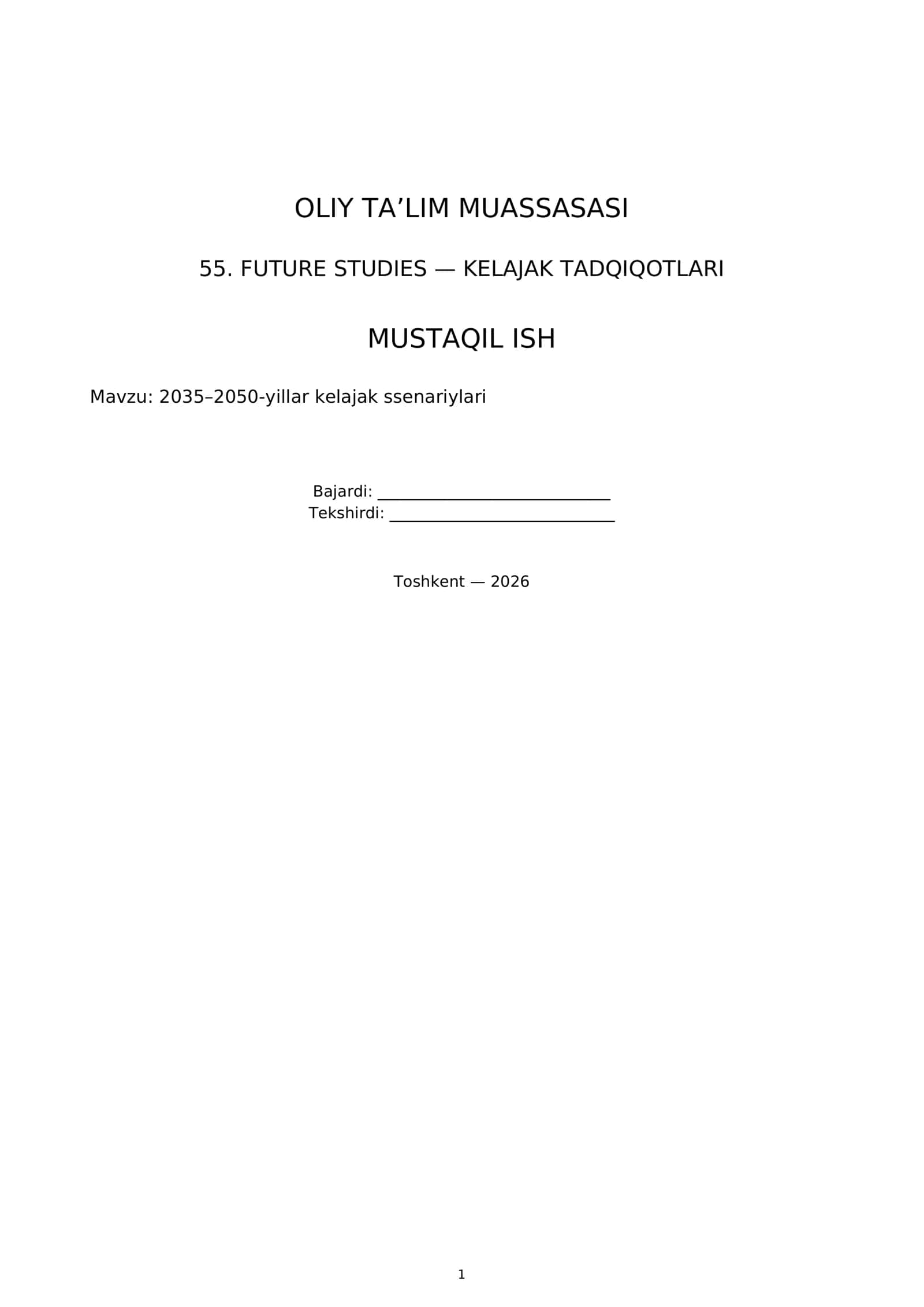 OLIIY TA’LIM MUASSASASI 1