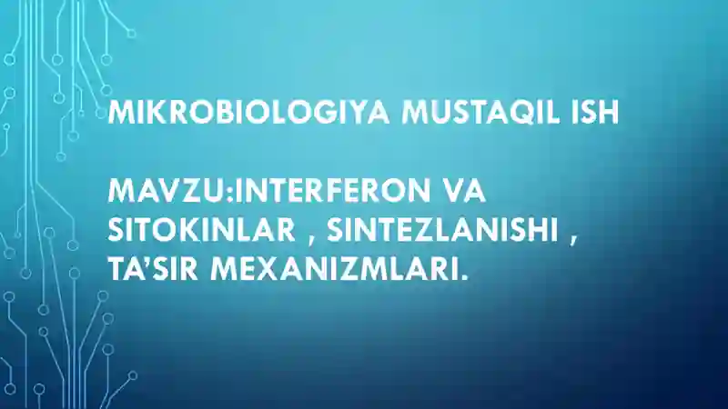 Mikrobiologiya mustaqil ish