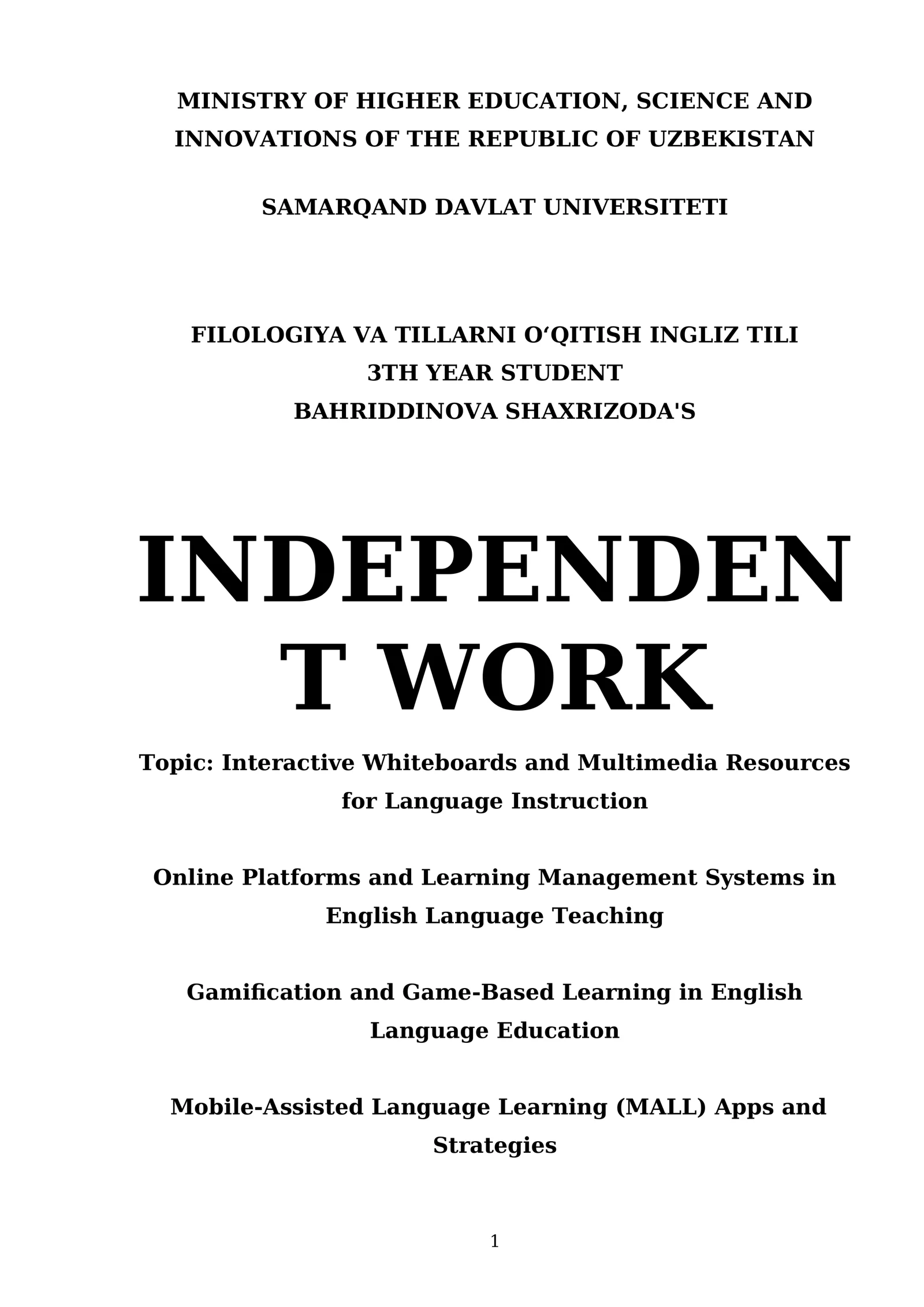 Interactive Whiteboards and Multimedia Resources for Language Instruction 1