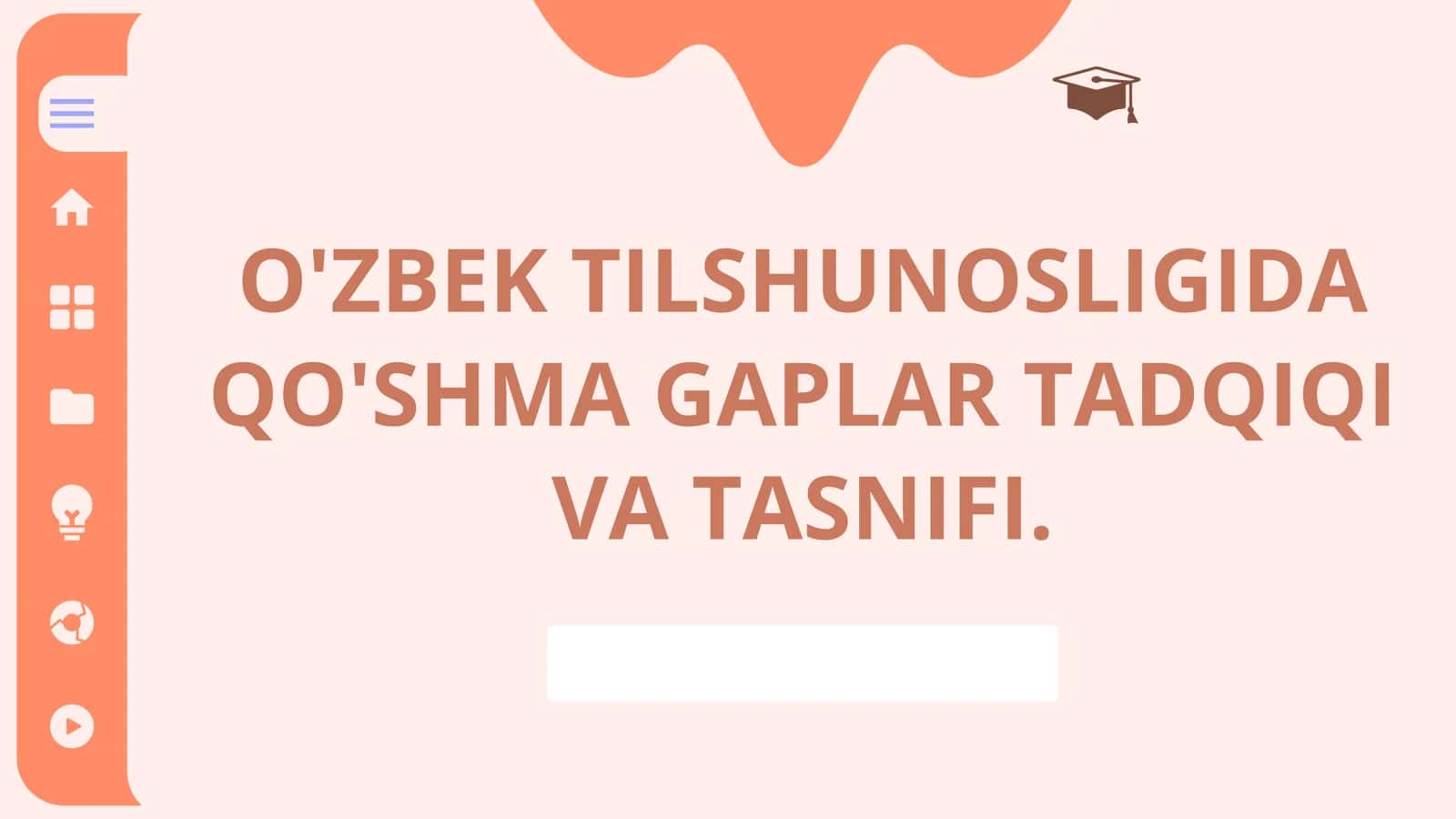 O'ZBEK TILSHUNOSLIGIDA QO'SHMA GAPLAR TADQIQI VA TASNIFI. 1