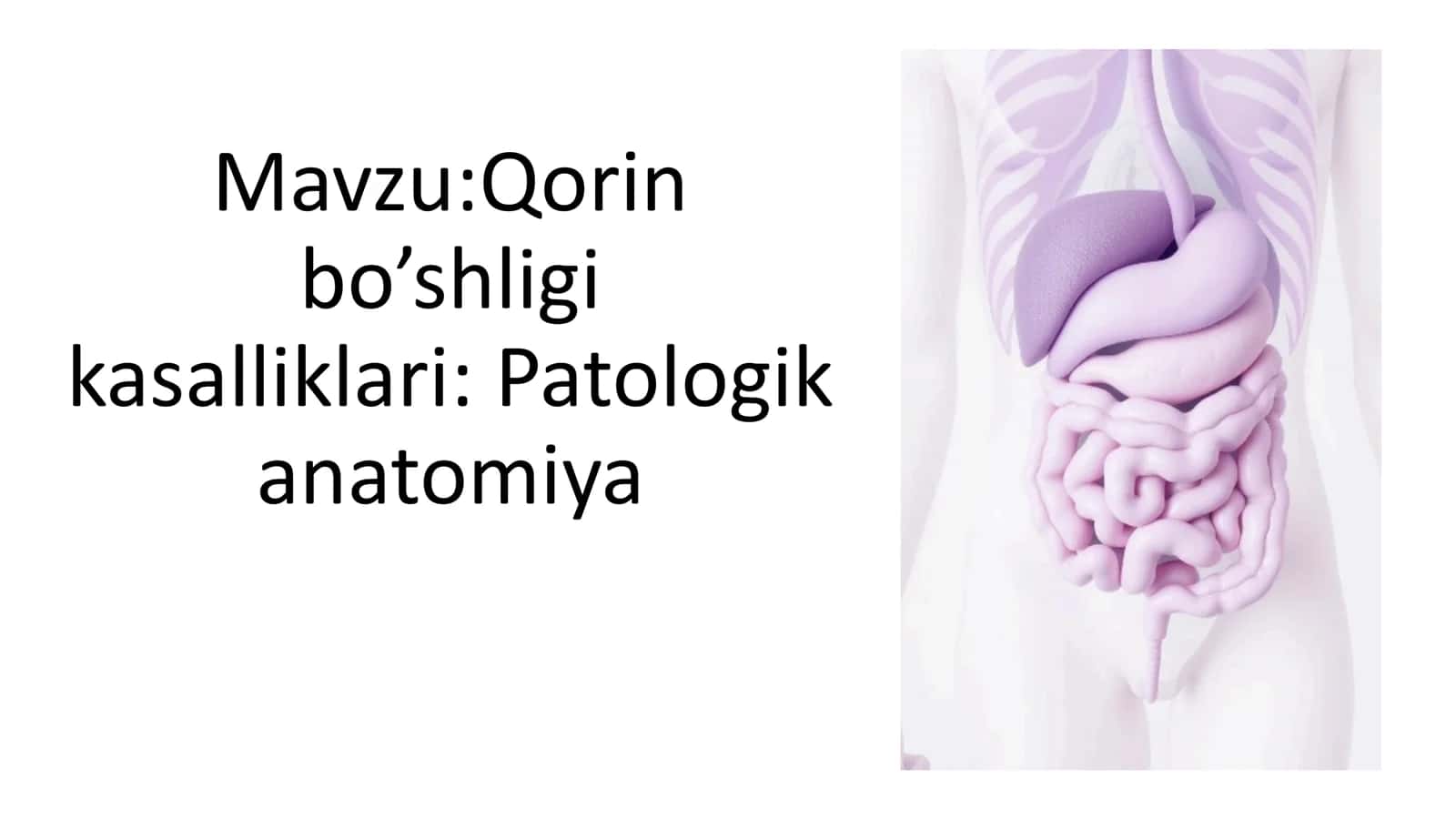 Qorin kasalliklari: Patologik anatomiya 1