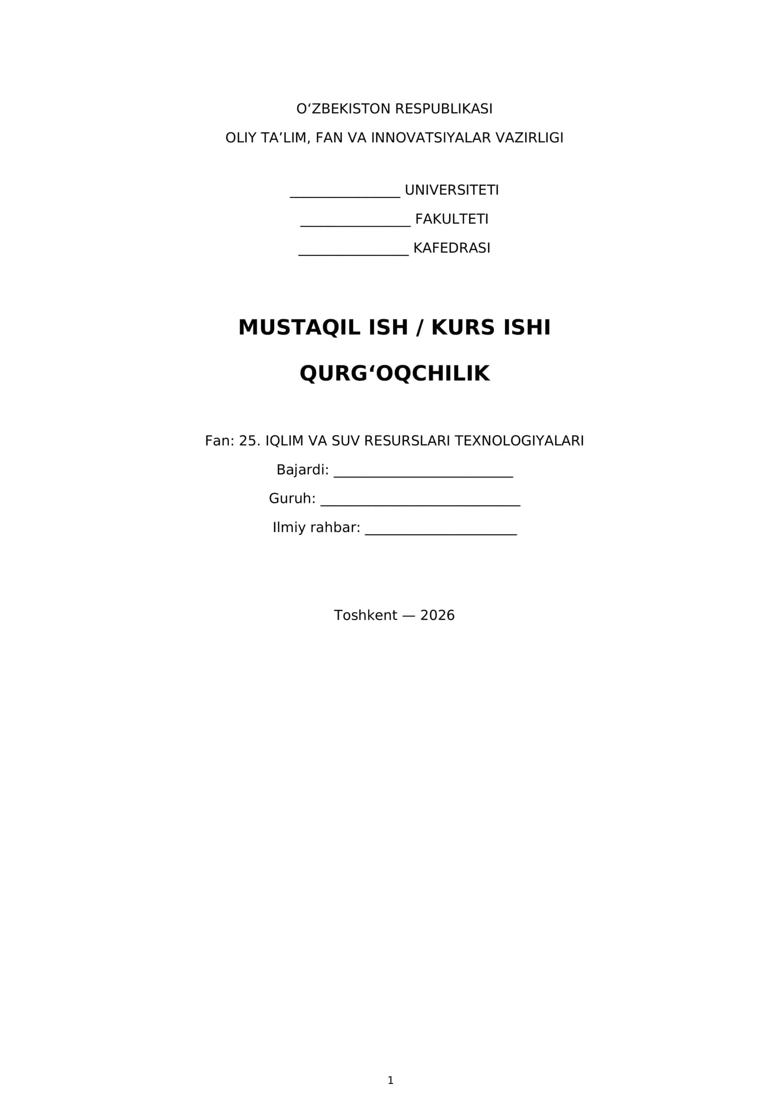 “Qurg‘oqchilik” 1
