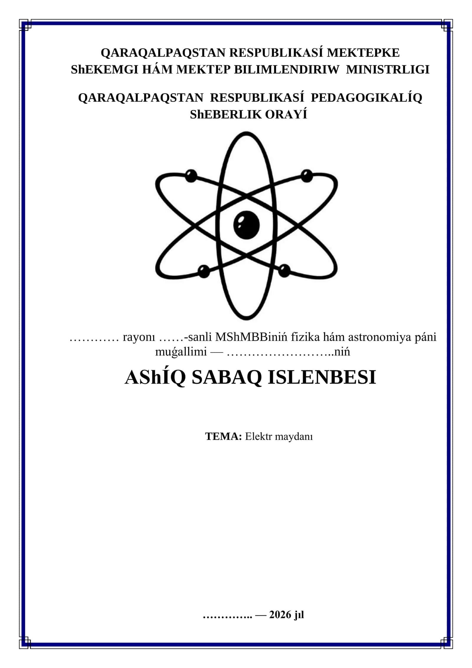AShÍQ SABAQ ISLENBESI 1