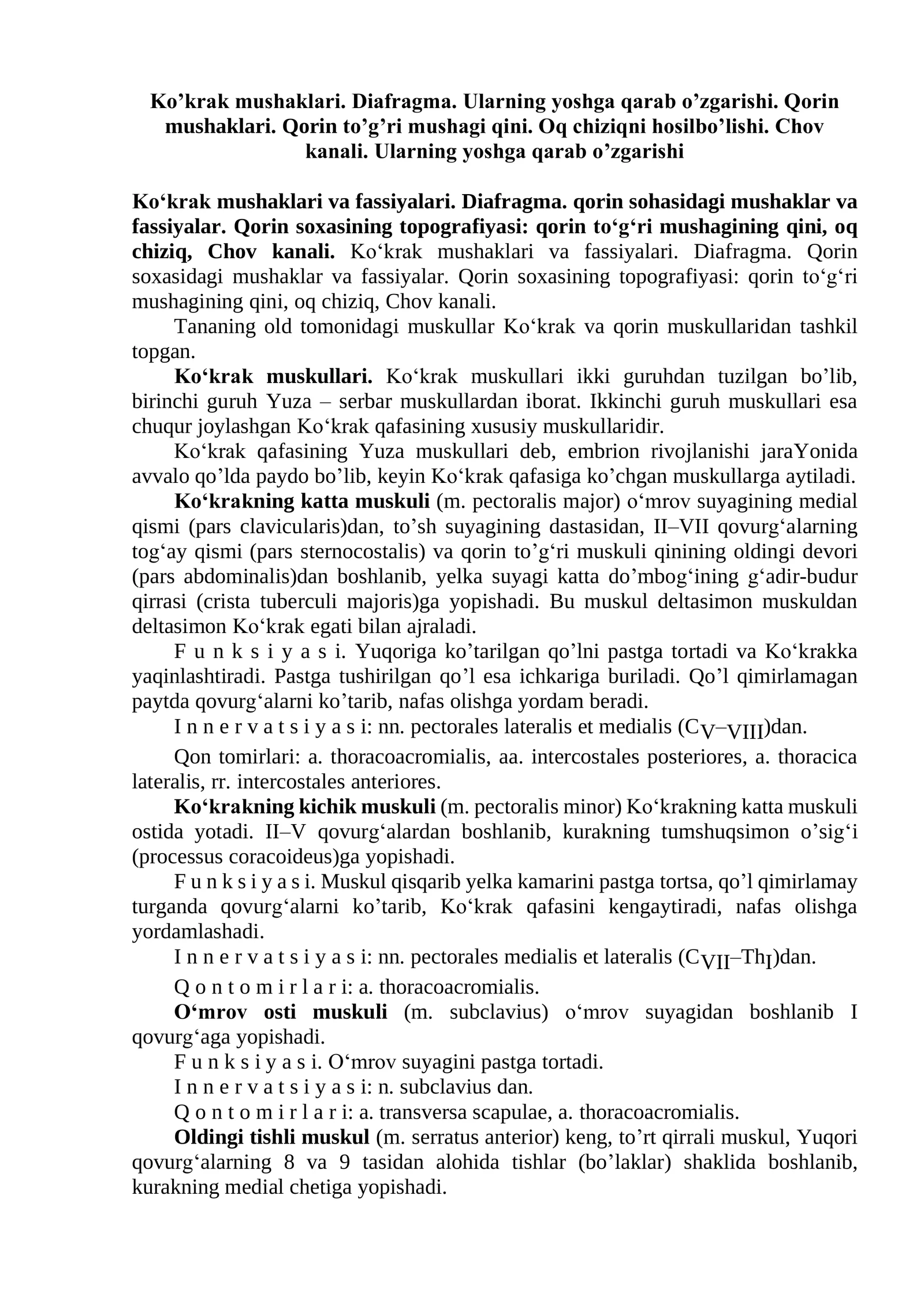 Ko‘krak muskullari 1