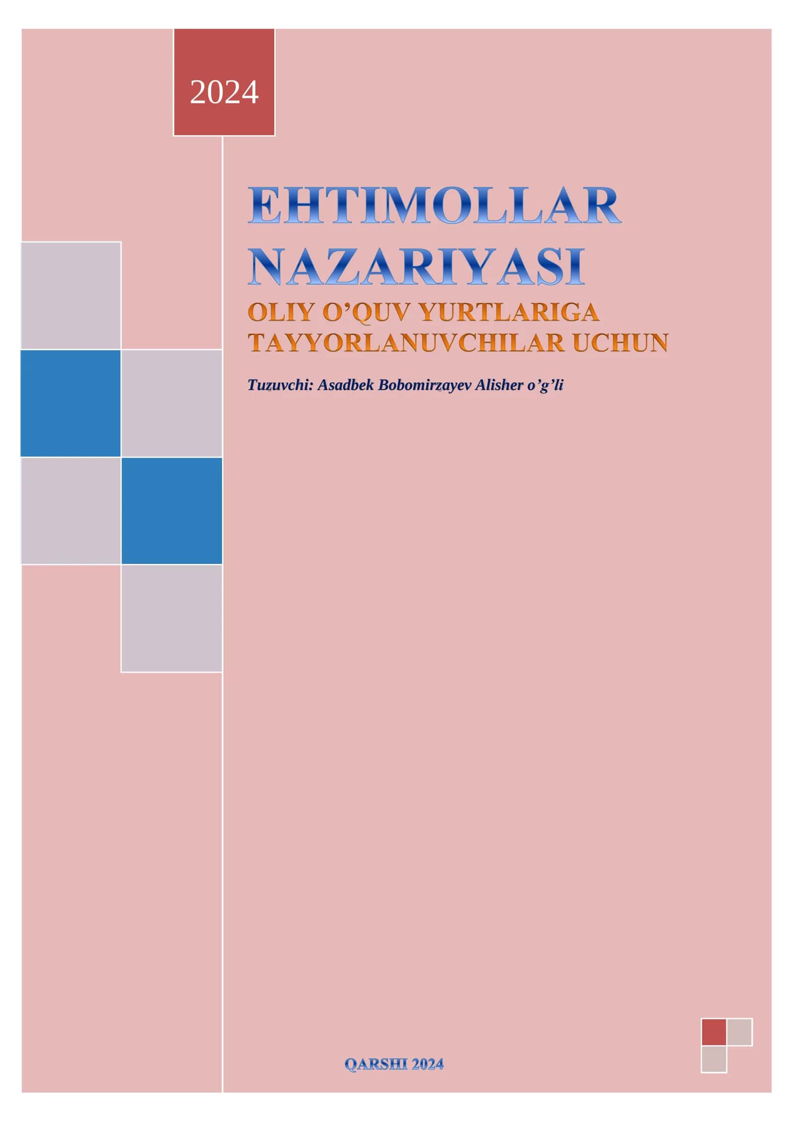 TASODIFIY HODISALAR VA ULARNING EHTIMOLLIGI HAQIDA TUSHUNCHA 1