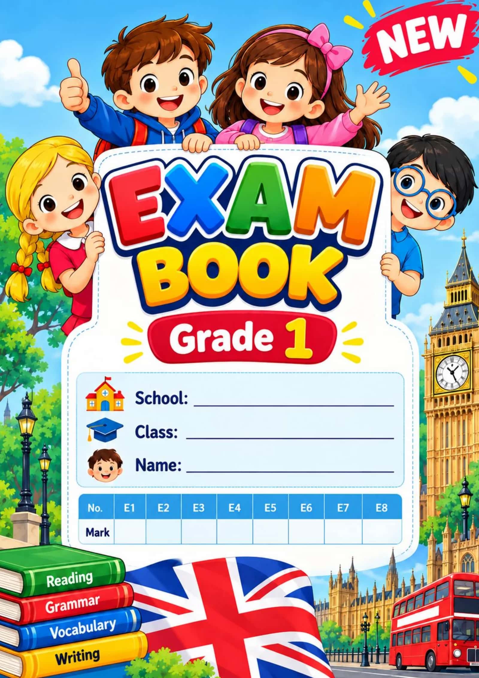 Exam book grade 1 1-sinflar uchun nazorat ishi daftari. Yangi.pdf 1