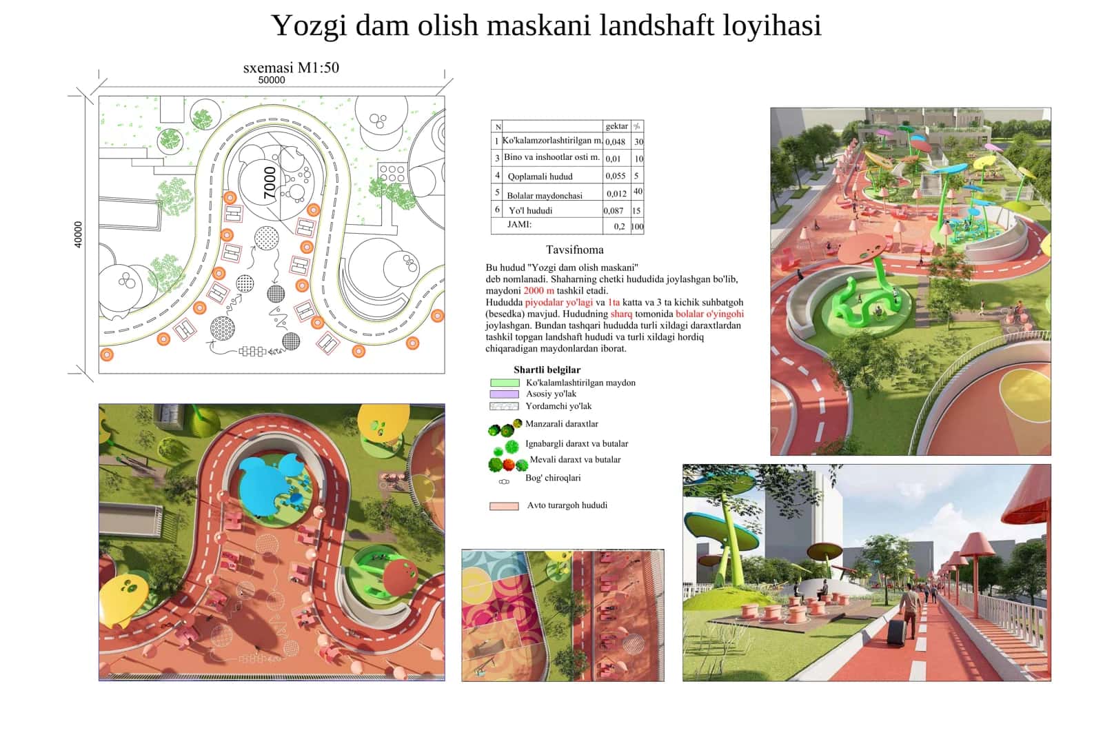 Yozgi dam olish maskani landshaft loyihasi 1