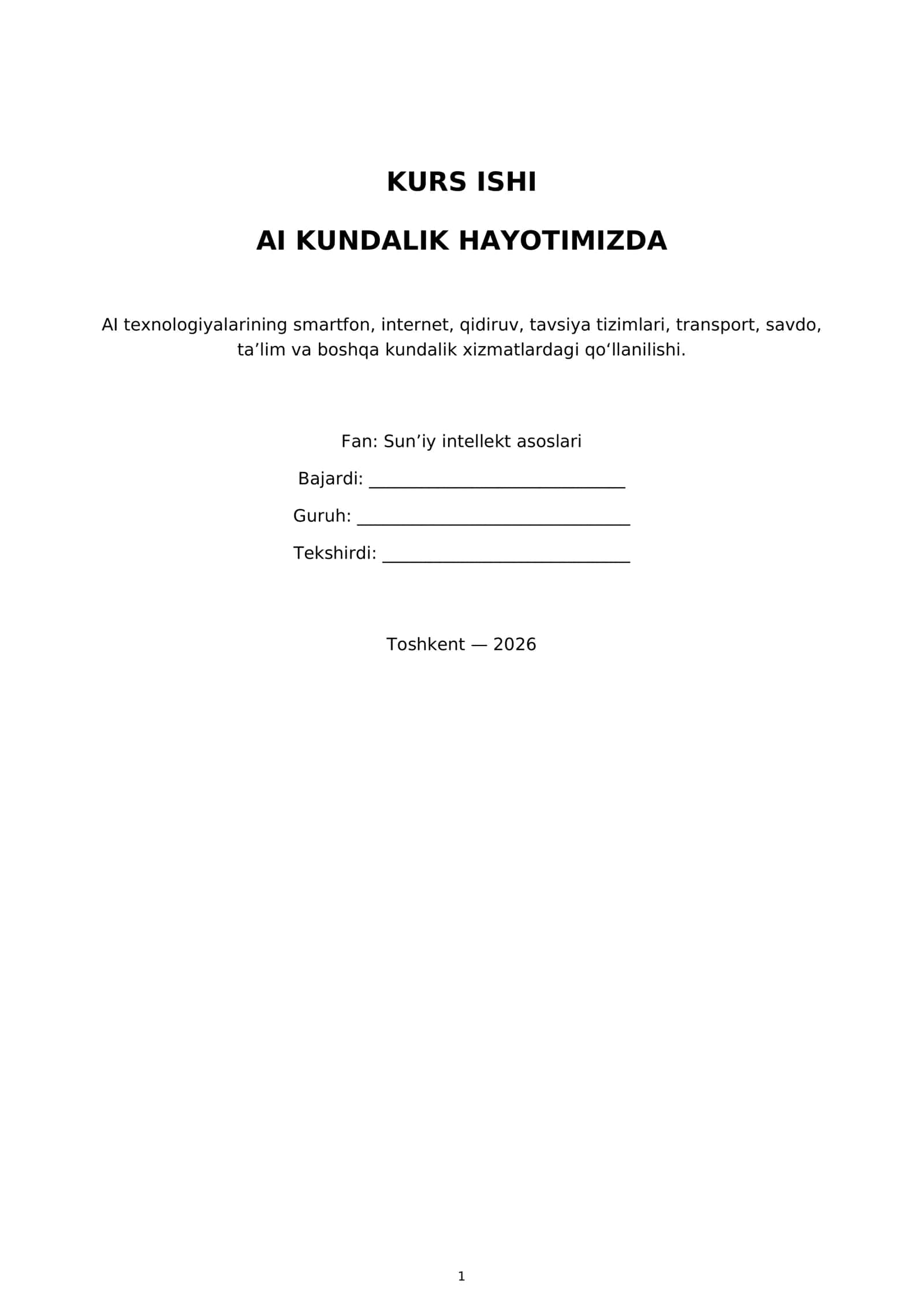AI Kundalik Hayotimizda 1