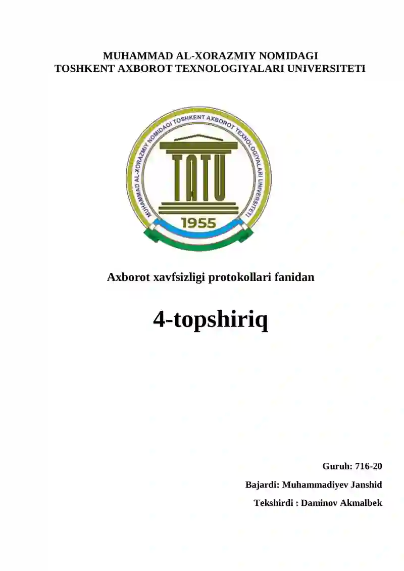 Wireshark ilovasi yordamida SSL paketini tahlili