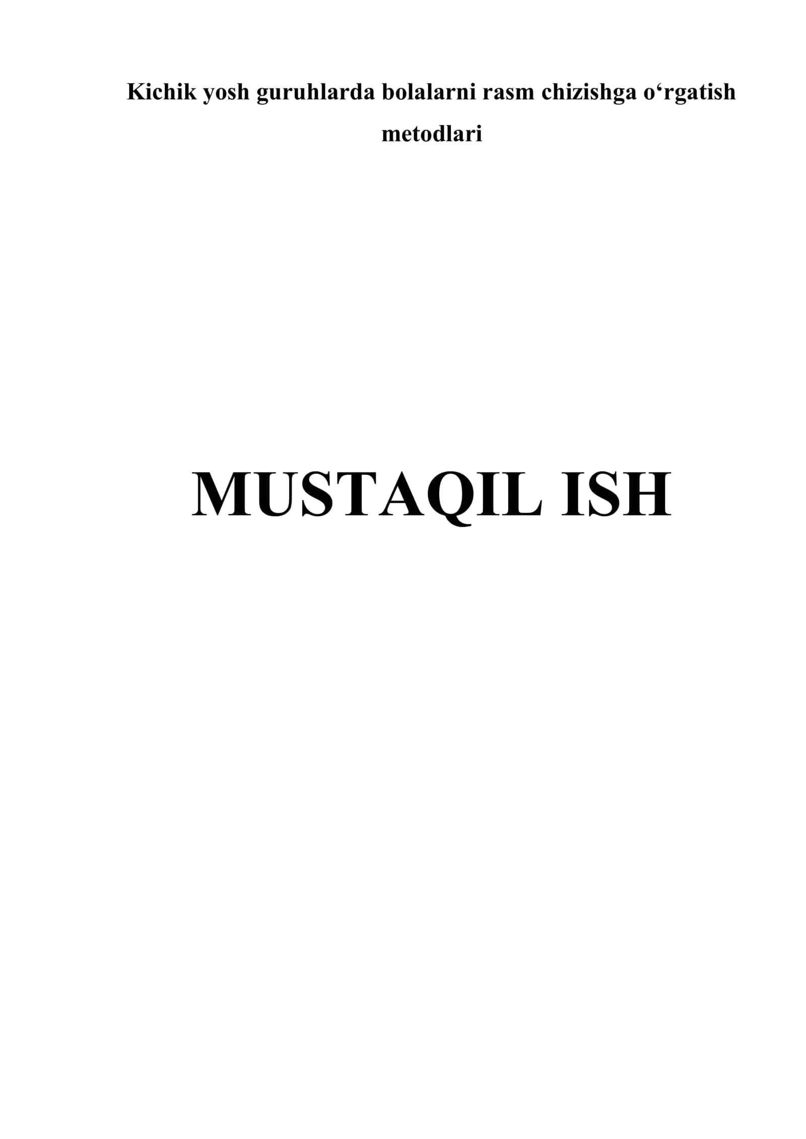 Kichik yosh guruhlarda bolalarni rasm chizishga oʻrgatish metodlari 1