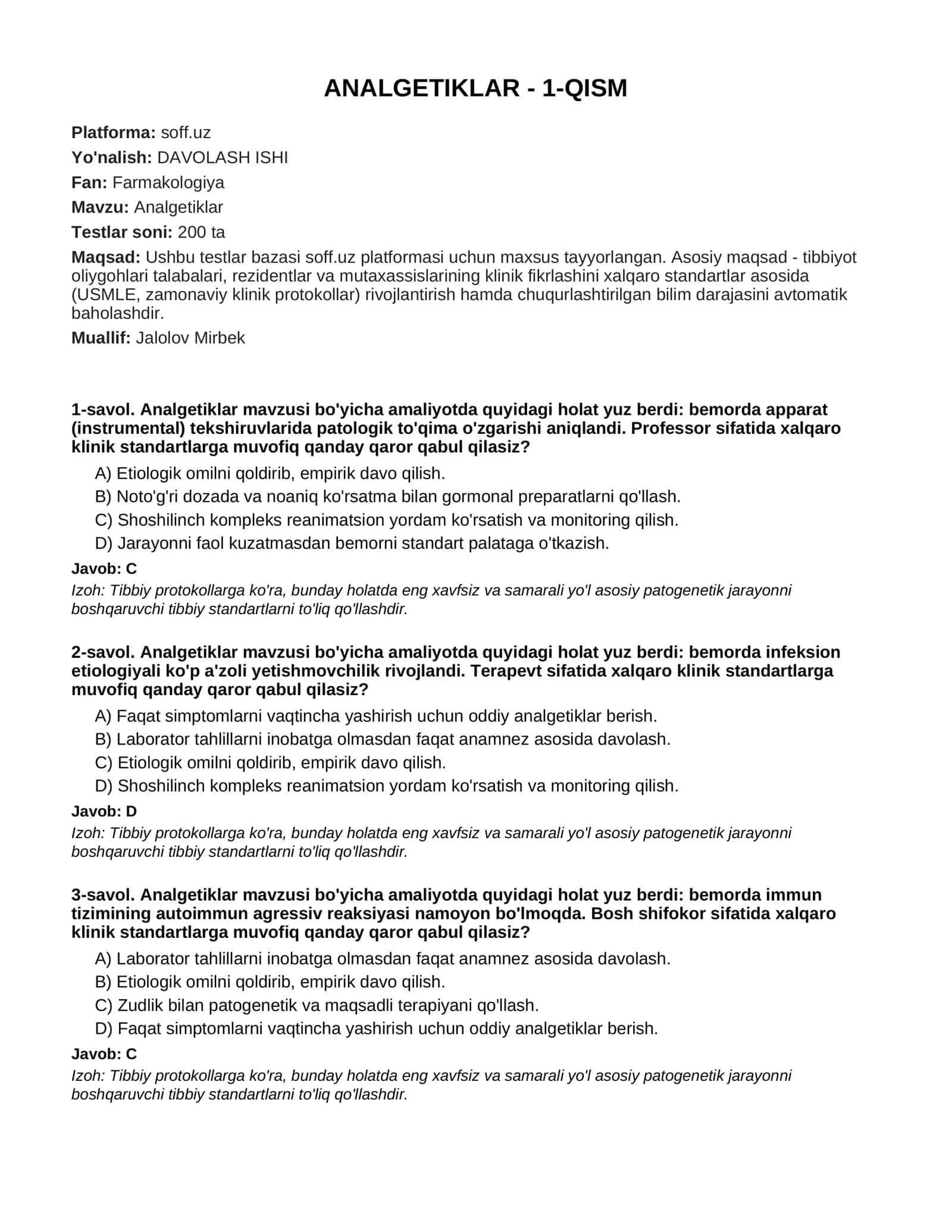 Analgetiklar 1