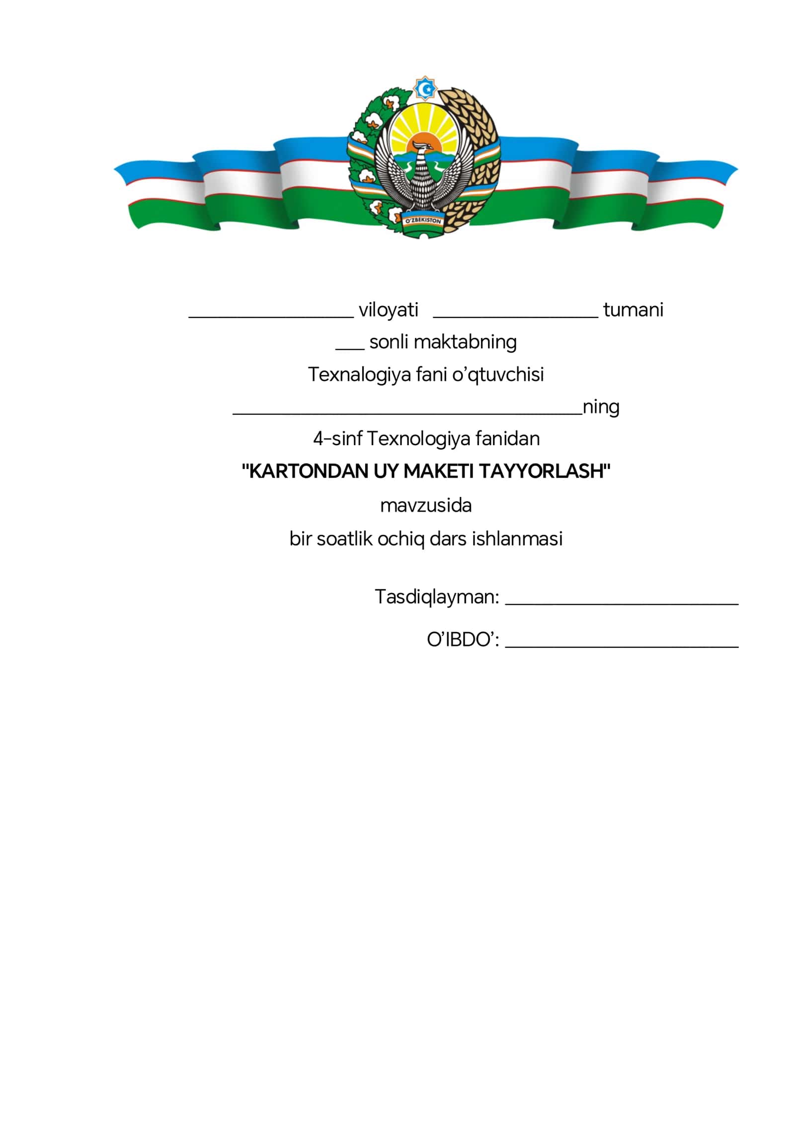 Loyiha ish Namunasi tayyor 1