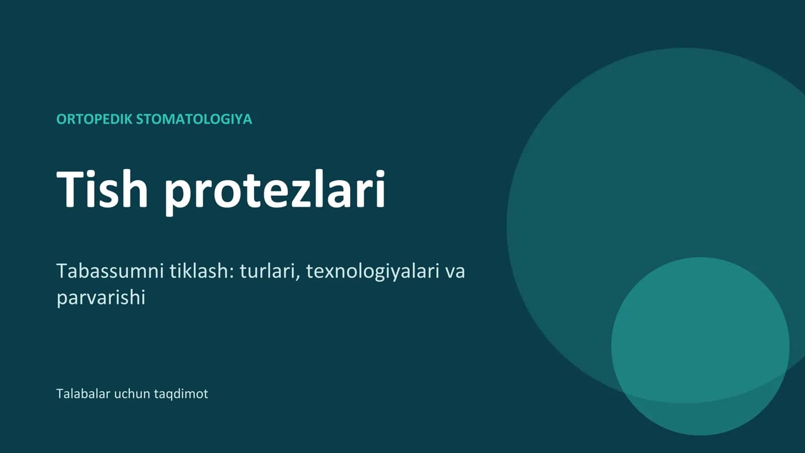 ORTOPEDIK STOMATOLOGIYA 1