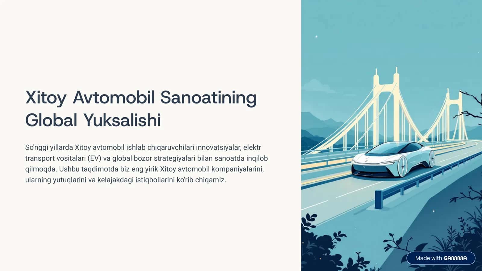 Xitoy Avtomobil Sanoatining Global Yuksalishi 1