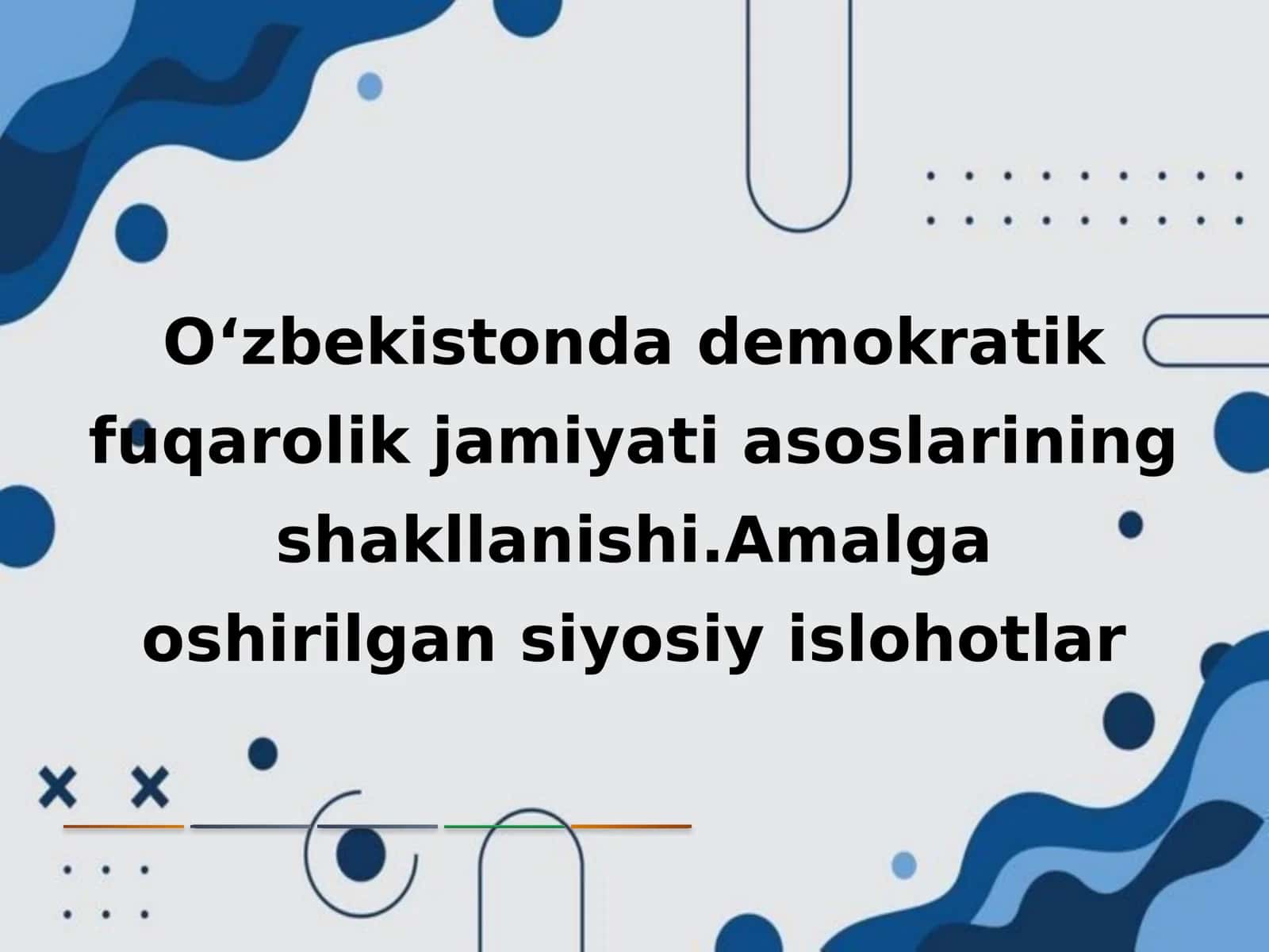 Siyosiy islohotlar 1