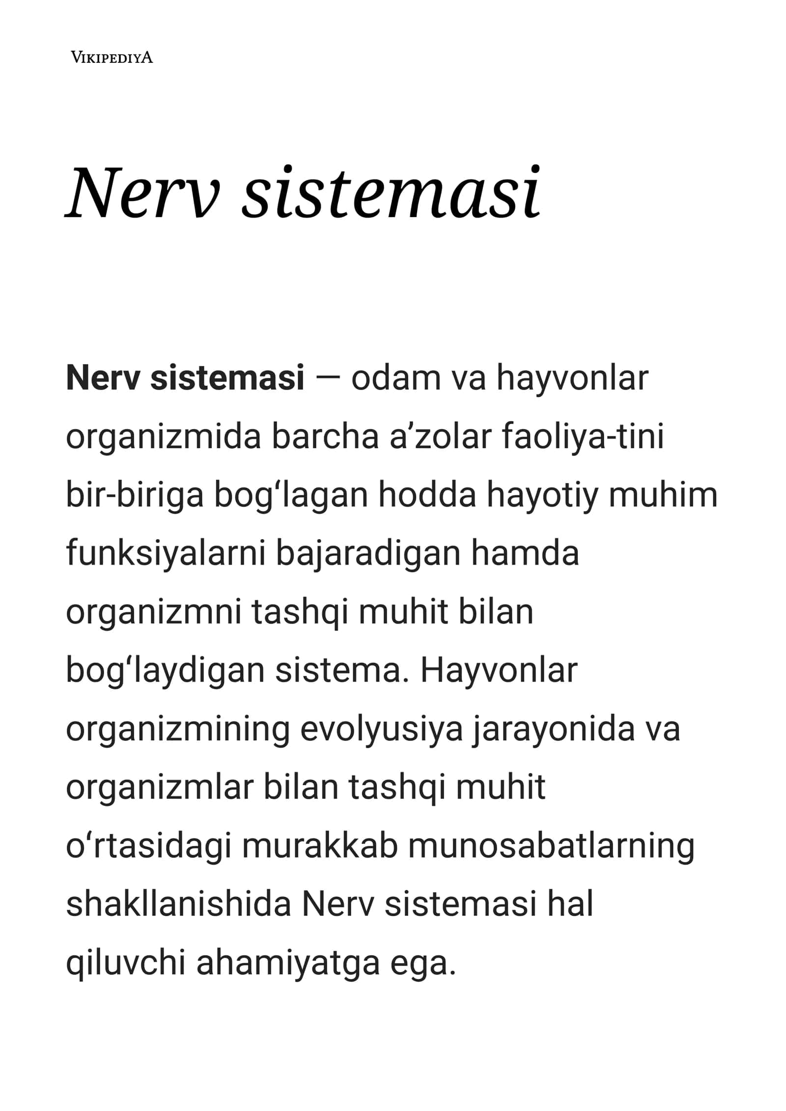 Nerv sistemasi 1