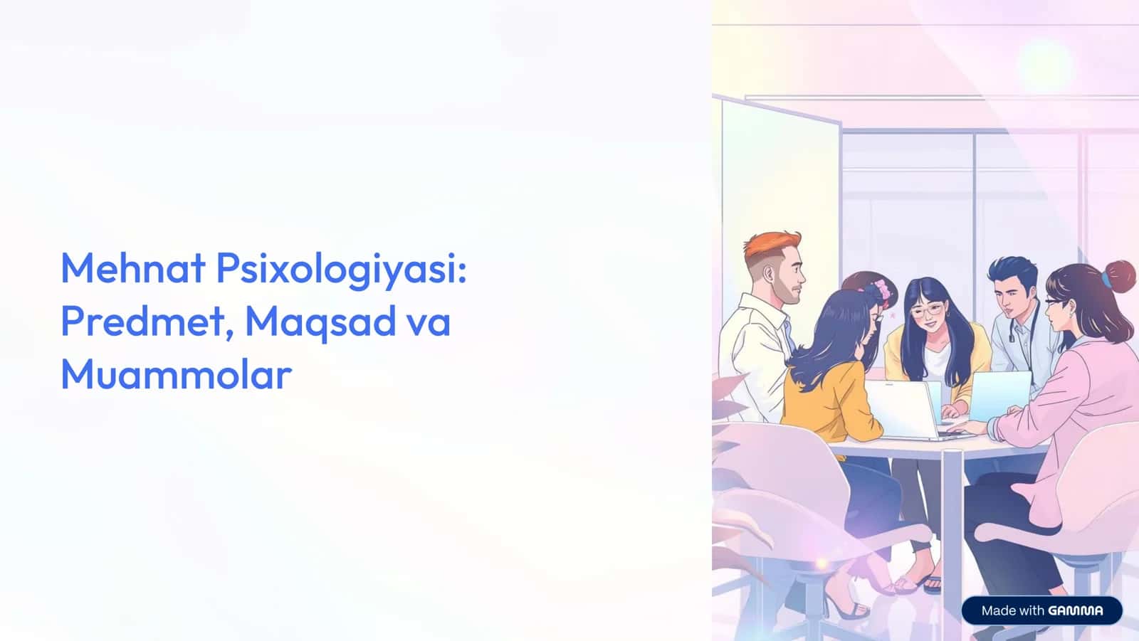 Mehnat Psixologiyasi: Predmet, Maqsad va Muammolar 1