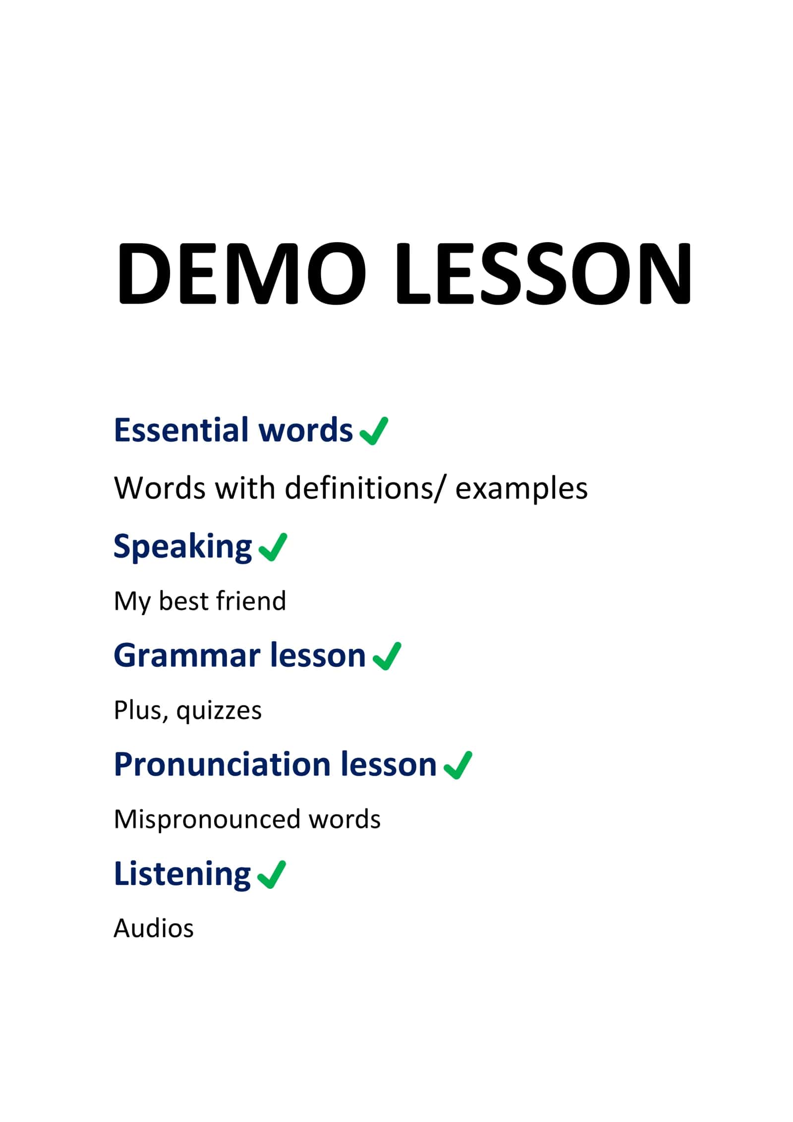 DEMO LESSON 1