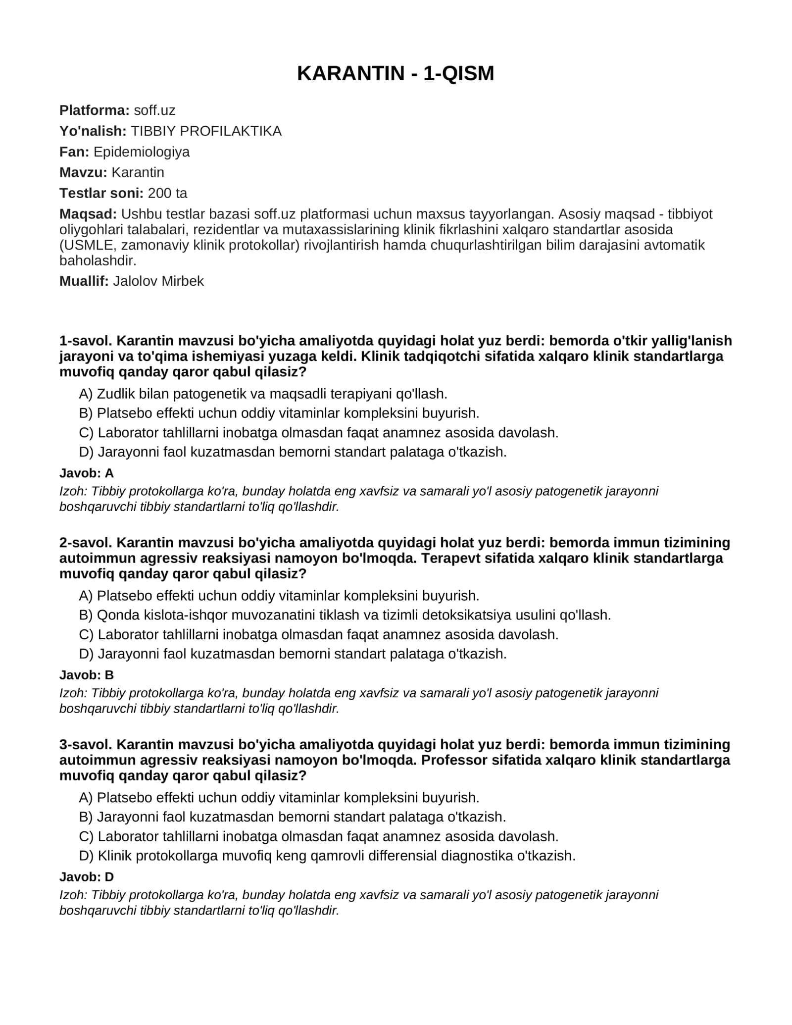 KARANTIN - 1-QISM 1