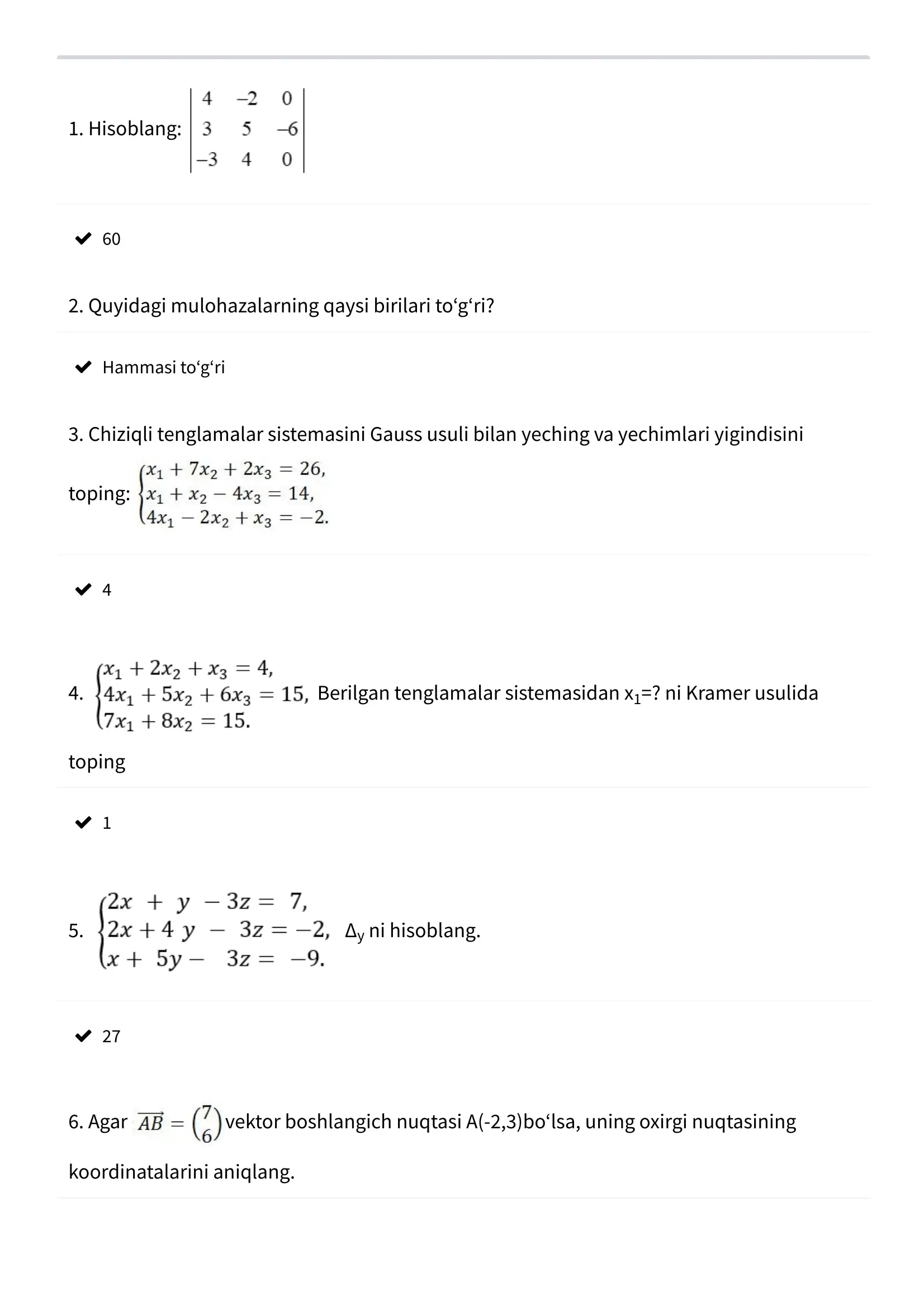 Sistemalar 1