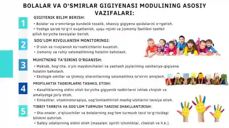 Bolalar va O‘smirlar Gigiyenasi Moduli
