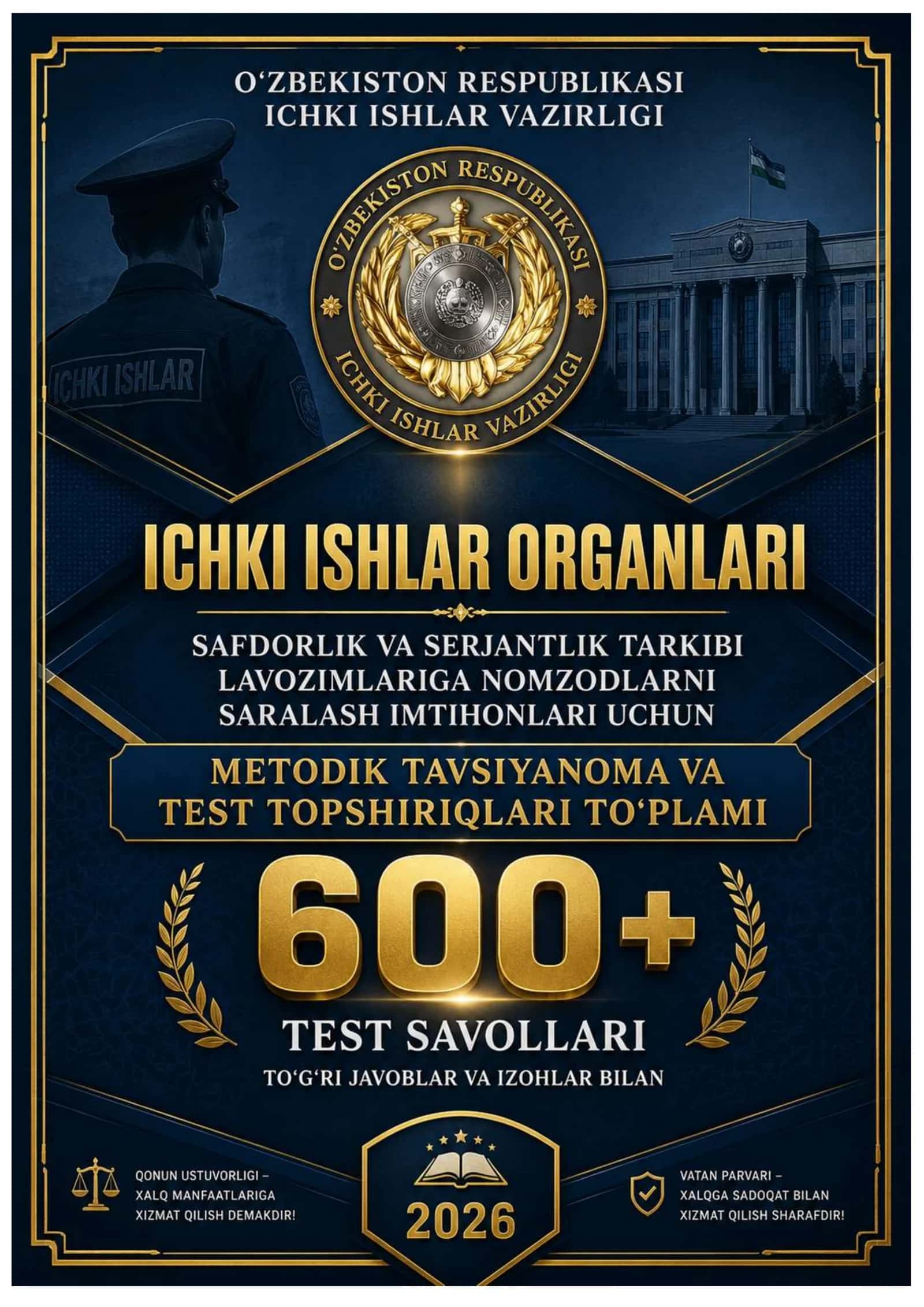 SARALASH IMTIHONI UCHUN METODIK TAVSIYANOMA VA TEST TOPSHIRIQLARI TO`PLAMI 1