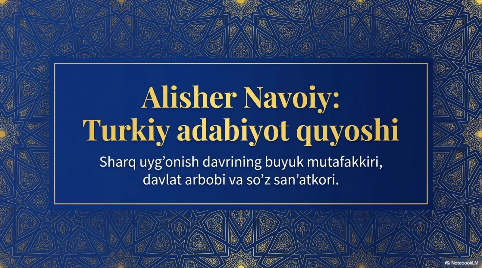 Alisher Navoiy 1