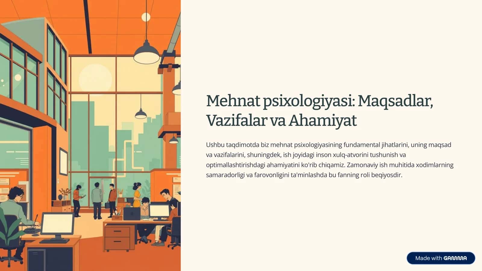 Mehnat psixologiyasi: Maqsadlar, Vazifalar va Ahamiyat 1