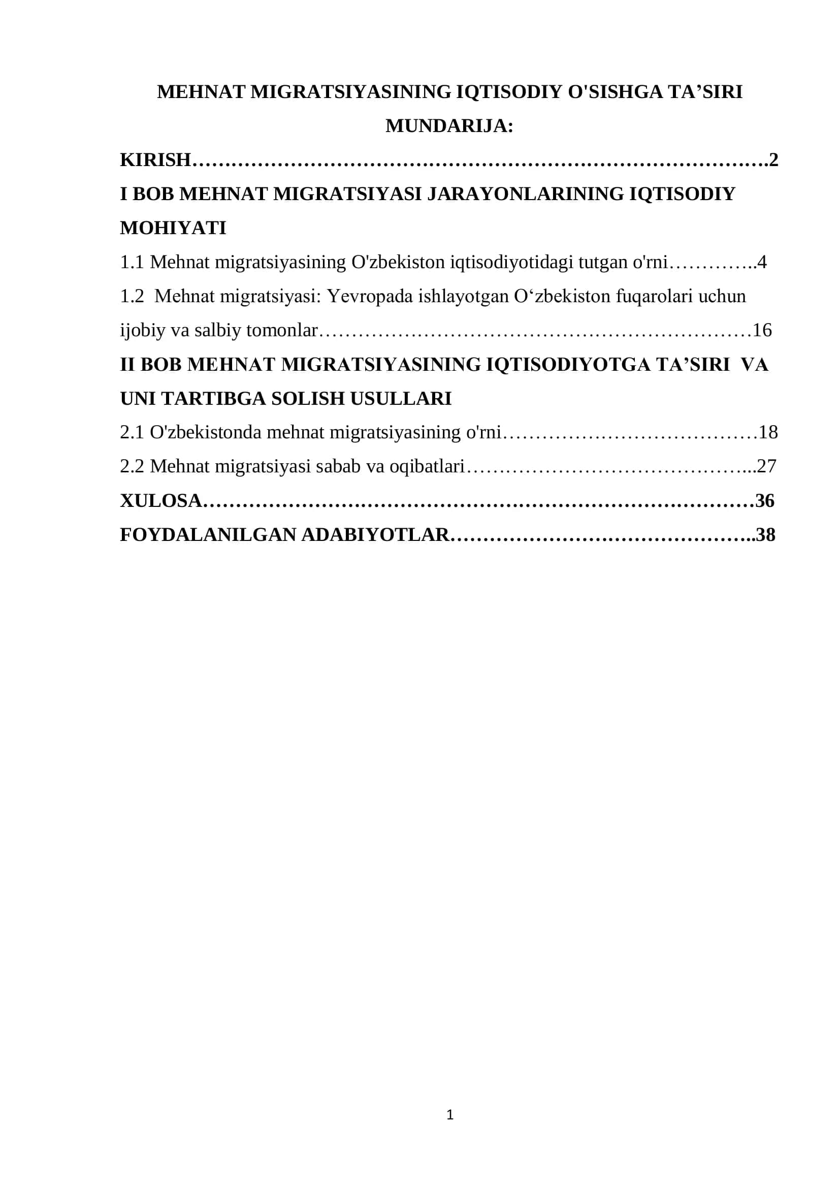 Mehnat Migratsiyasining Iqtisodiy O'sishga Ta'siri 1