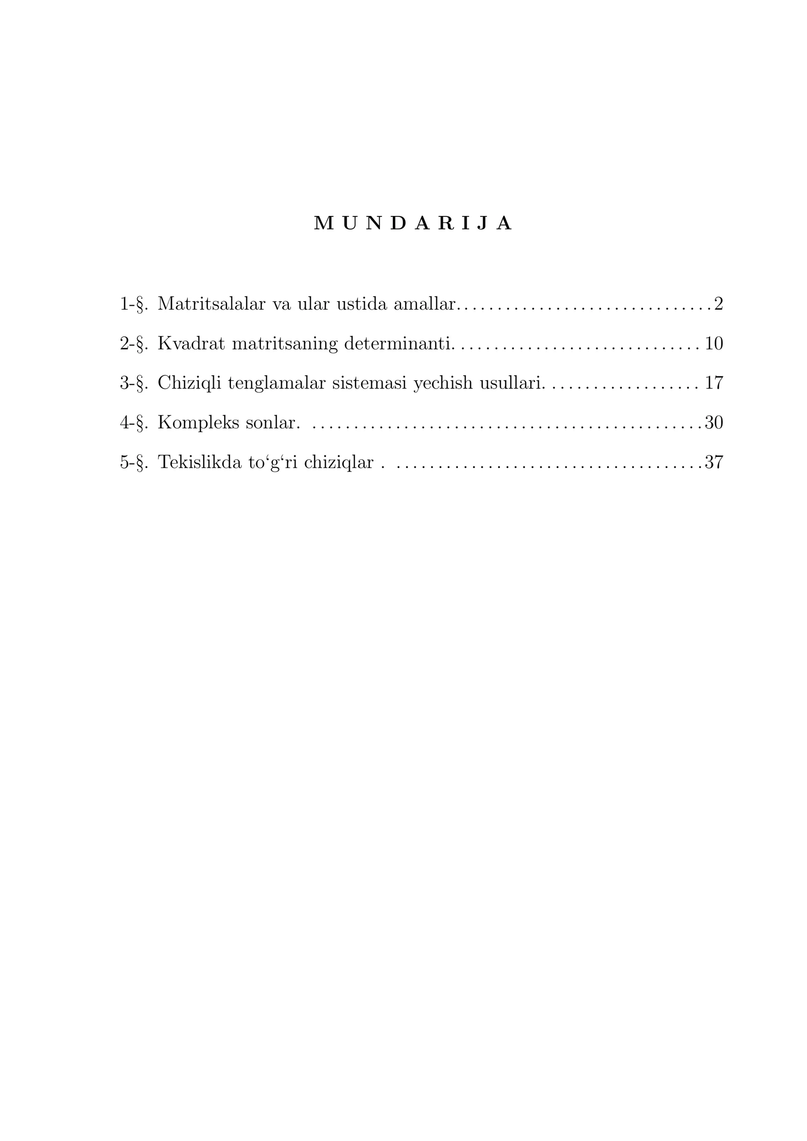 Matritsalalar va ular ustida amallar 1