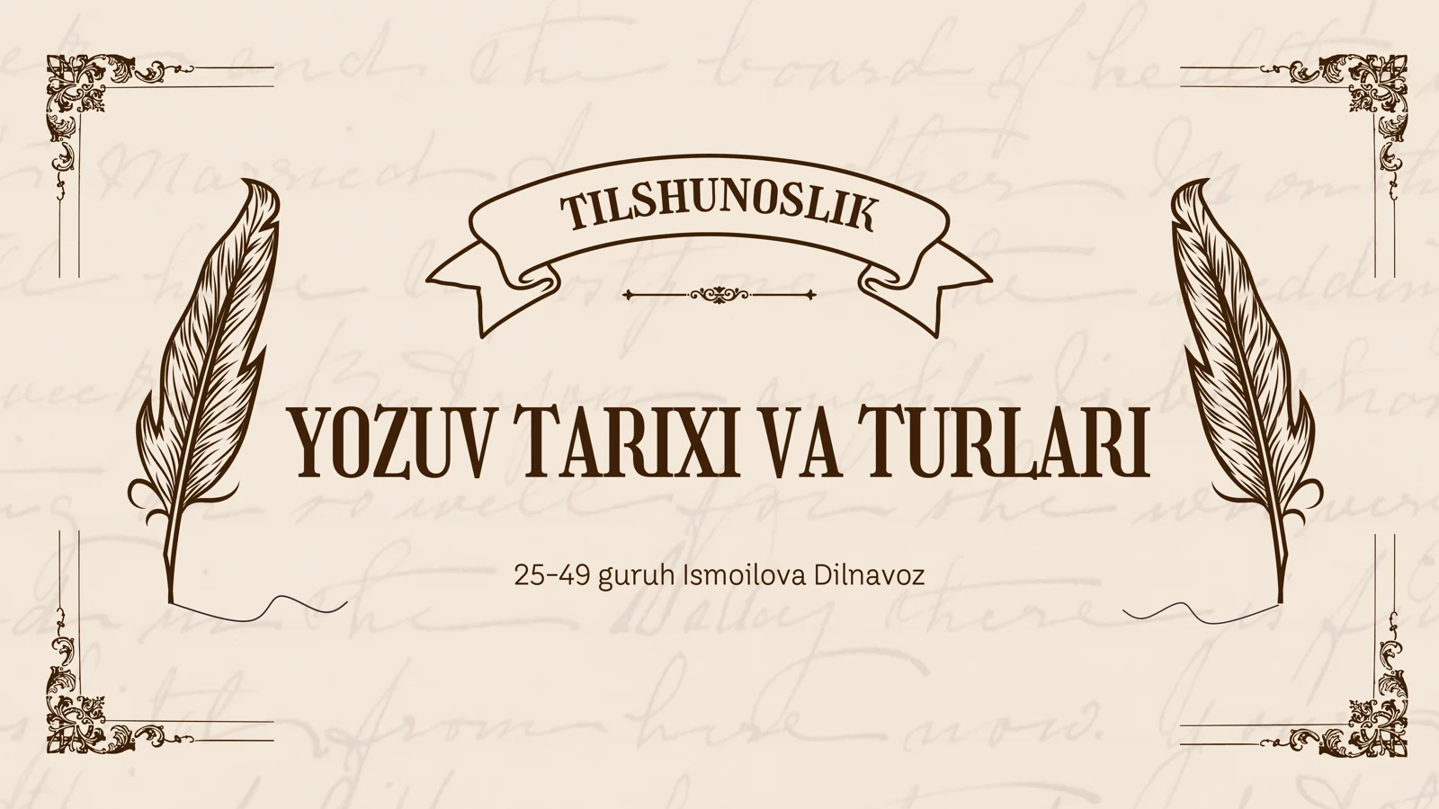 YOZUV TARIXI VA TURLARI 1